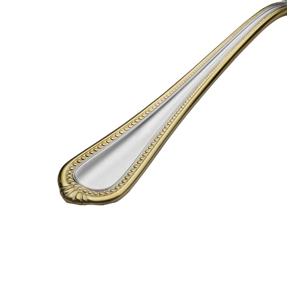 Regent Bead Gold 65-Piece Flatware Set - Service for 12 - Premium Stainless Steel Silverware for Fine Dining, Weddings & Formal Occasions