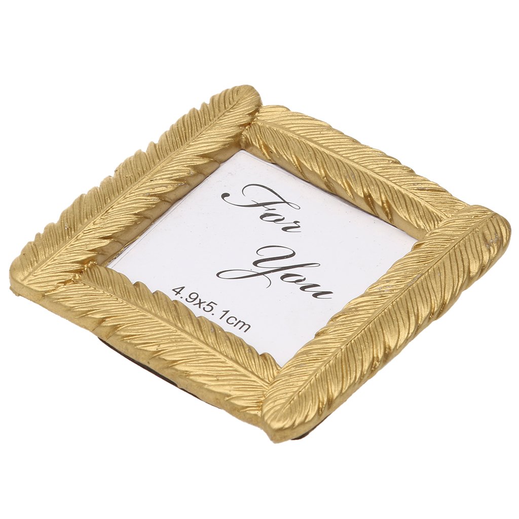 joyMerit Wedding Photo Frame with Feathers - Elegant Table Card Display for Prom, Party & Home Decor - Perfect for Weddings, Anniversaries & Special Events