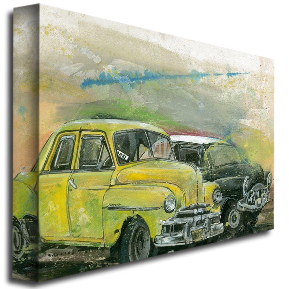 Alberto's A Morning in Havana Canvas Art Print - Premium Trademark Wall Decor for Living Room, Bedroom & Office - Vibrant Cuban Inspired Painting for Home & Office Decor
