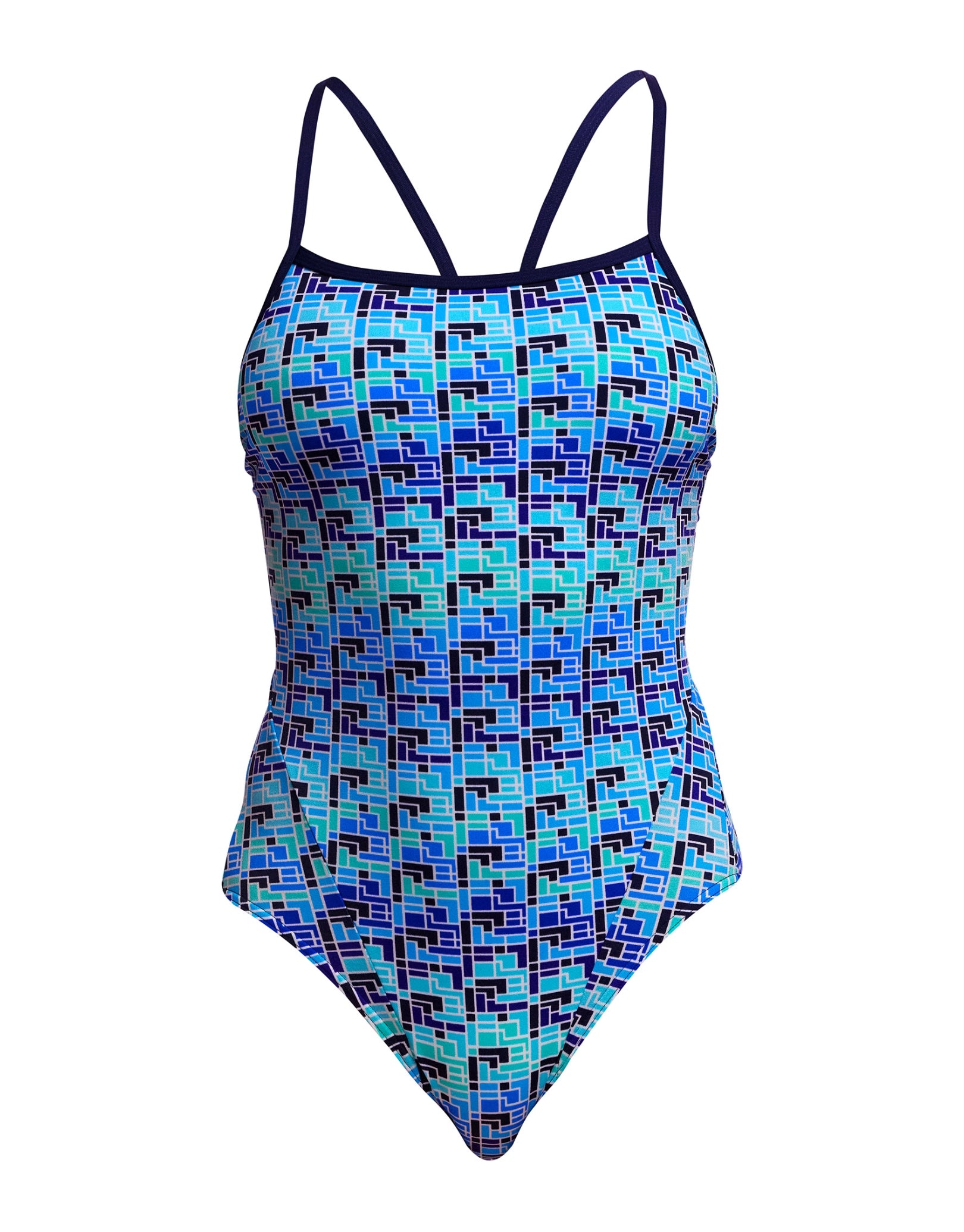 Jack Stack Single Strap Swimsuit for Women - Comfortable & Stylish Blue One Piece Bathing Suit - Perfect for Beach, Pool & Summer Vacations