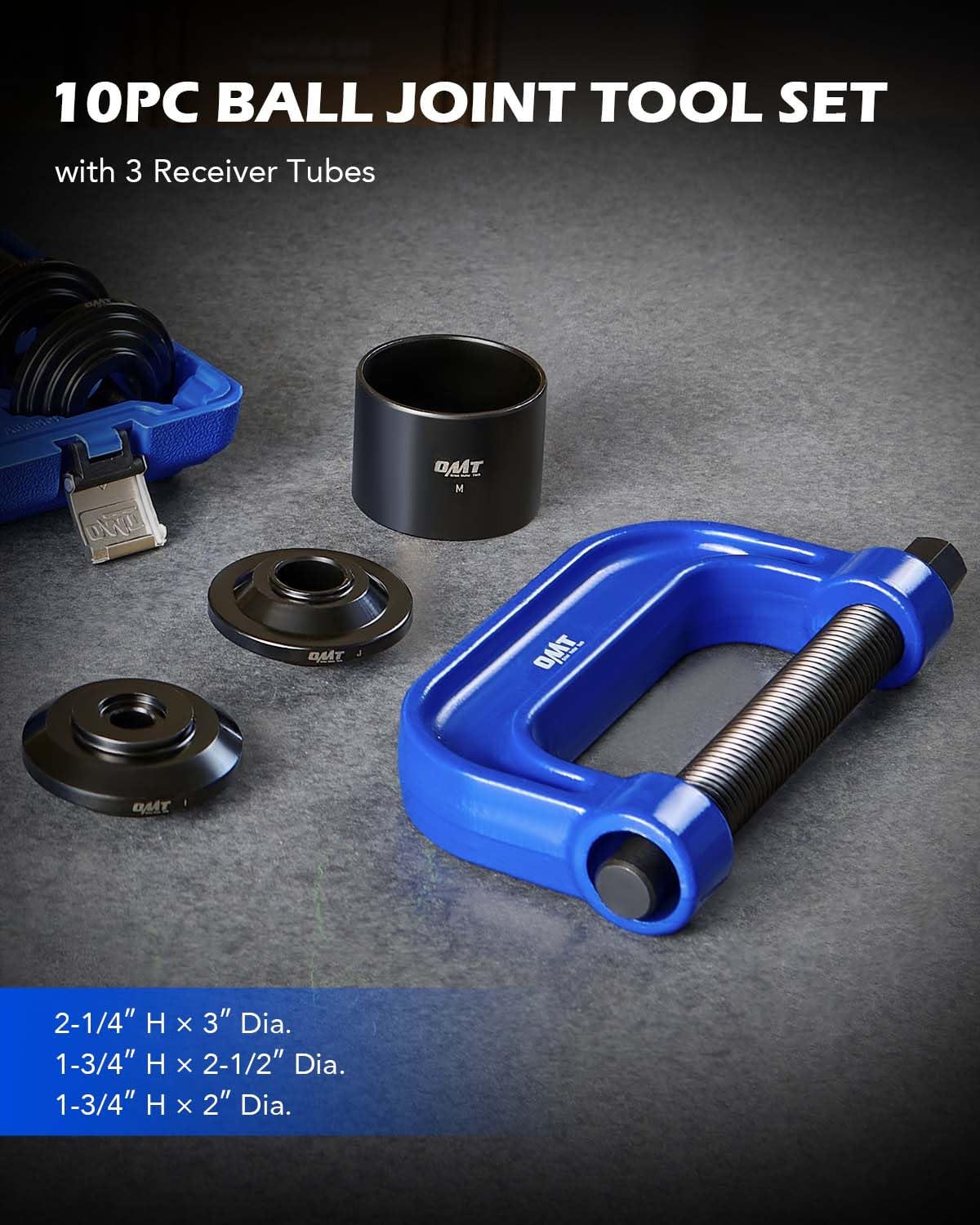 Orion Motor Tech Ball Joint Press Kit & Wheel Bearing Press Kit - Complete Automotive Repair Tool Set for DIY Mechanics & Professionals | Perfect for Suspension Work, Brake Service & General Car Maintenance