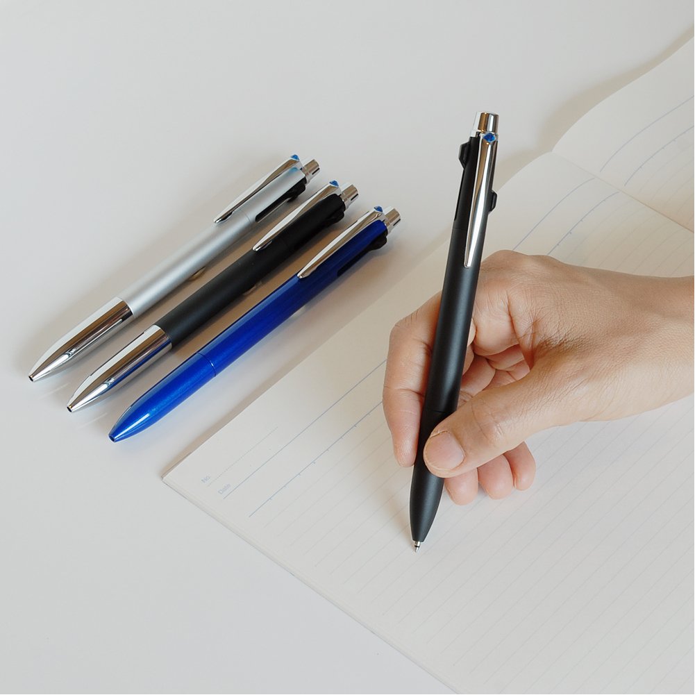 Mitsubishi Pencil SXE3300007.9 Jetstream Prime Tri-Color Ballpoint Pen - 0.7mm Fine Point (0.03 inches) - Navy Blue - Smooth Writing for Office, School & Note Taking