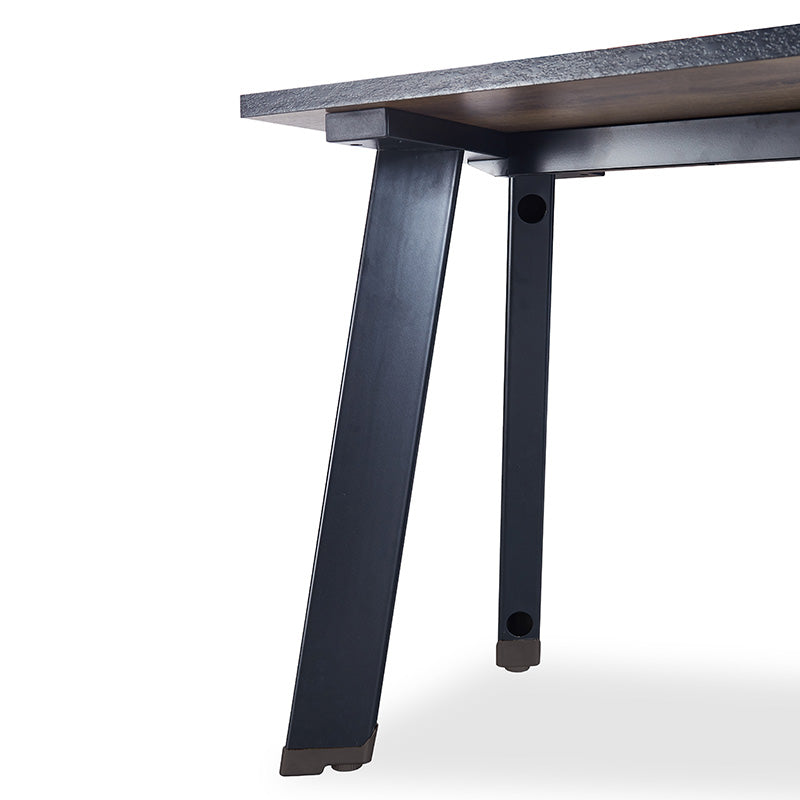 ARTO Single Workstation Desk with Left Cabinet 1.2M - Warm Oak & Black Finish | Modern Home Office Desk for Small Spaces | Perfect for Remote Work & Study
