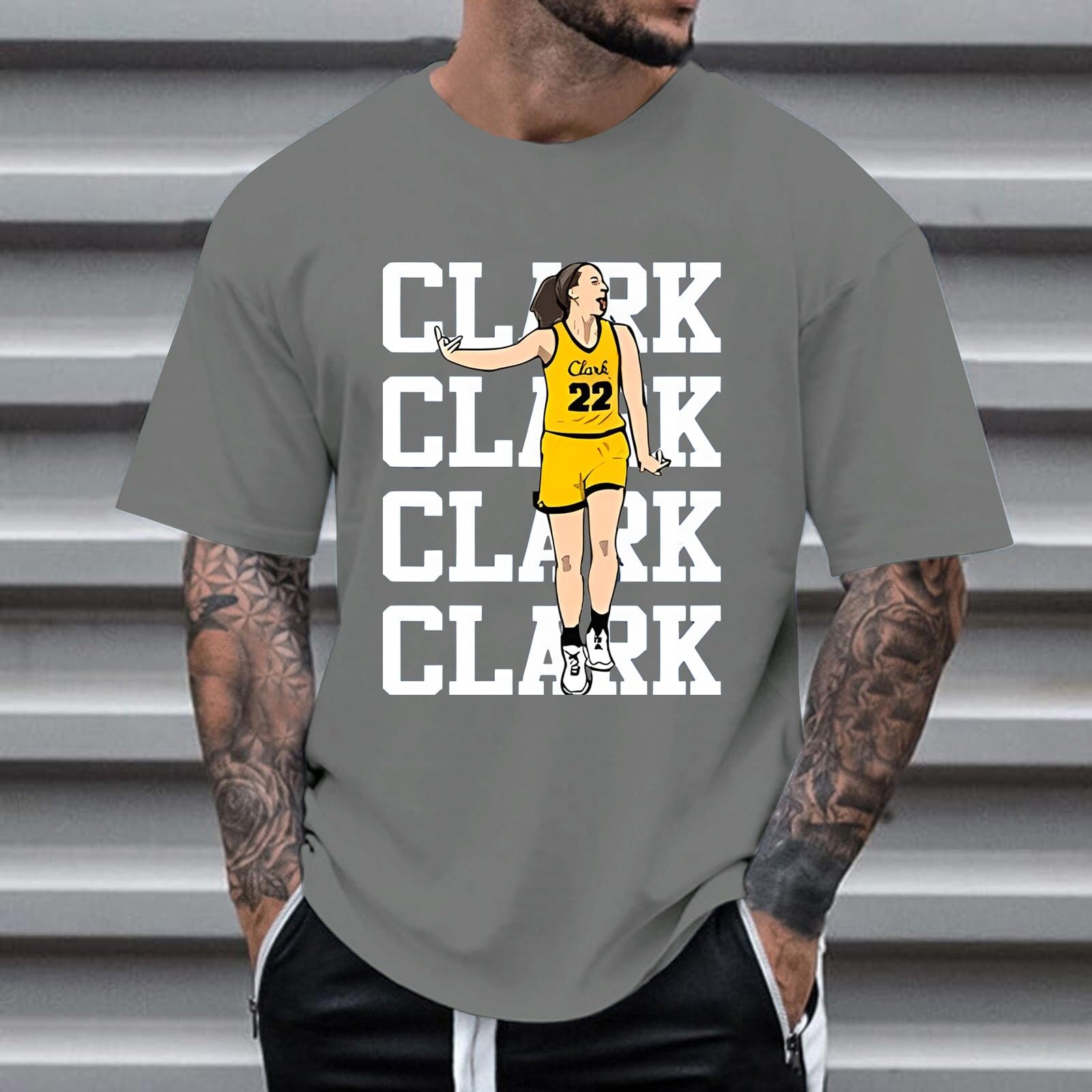 Clark Basketball Jersey - Short Sleeve Basketball T-Shirt for Men, Women, Youth - Sport Fan Gifts for Boys & Girls - Perfect for Games, Practice & Casual Wear