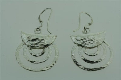 Samurai 3 Circle Earrings for Women - Japanese Style Geometric Hoop Earrings - Trendy Boho Chic Jewelry for Casual Wear, Parties & Special Occasions