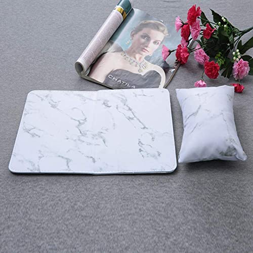 A K Homes - Manicure Hand Pillow for Nail Salon & Home Use, Soft Hand Rest Cushion to Reduce Pressure & Relieve Hand Fatigue - Perfect for Manicures, Pedicures, Massage & Hand Therapy (White)