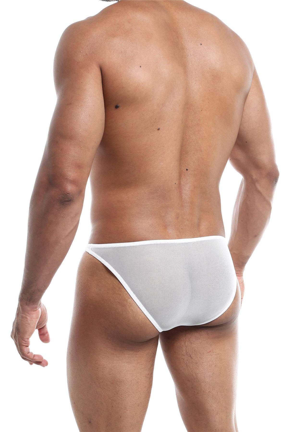 Joe Snyder Infinity Bikini - White Mesh Swimsuit for Women - Small Size - Sexy Beachwear for Pool Party & Summer Vacation