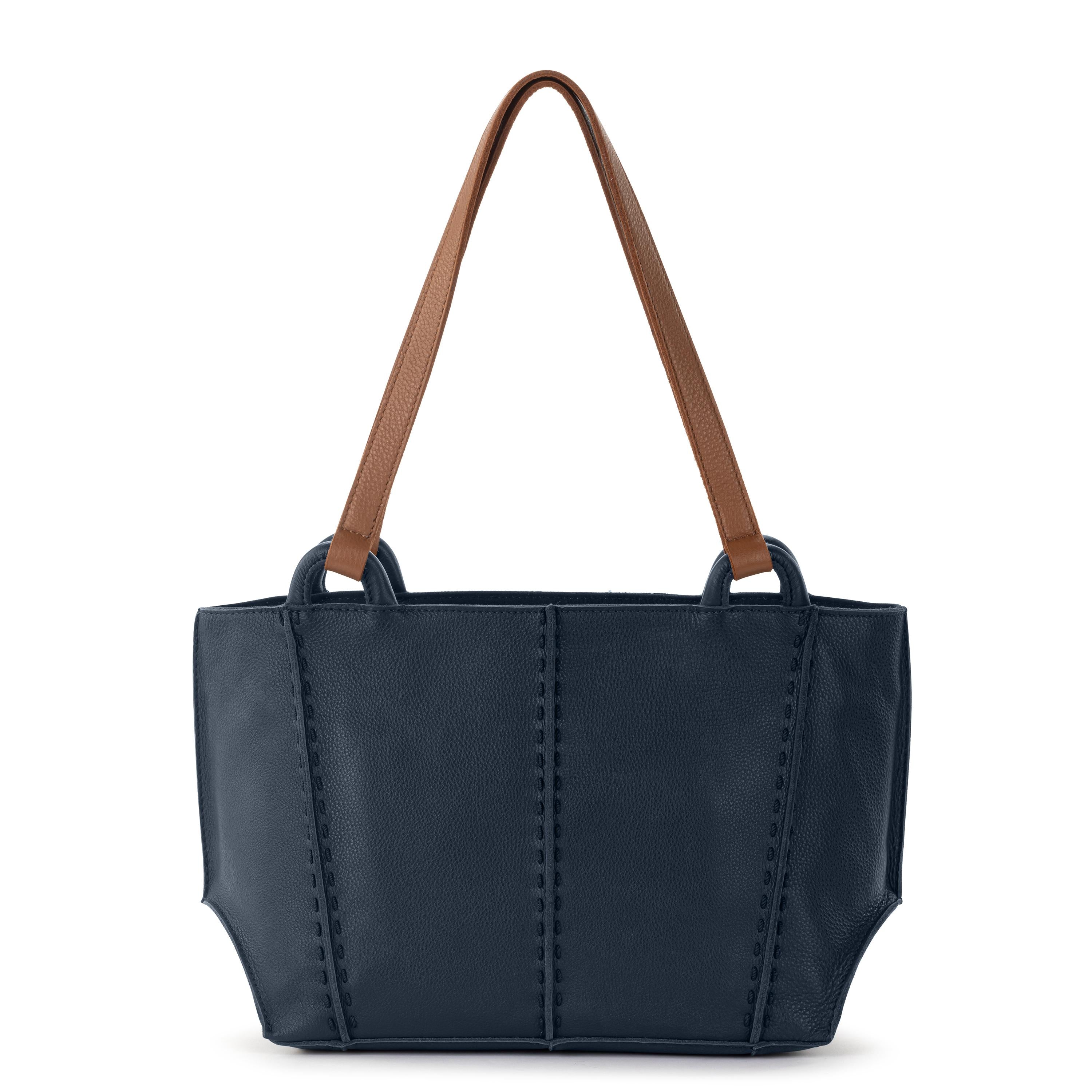 Los Feliz Genuine Leather Satchel Bag - Premium Indigo Blue Crossbody Purse for Women, Perfect for Work, Travel & Everyday Use