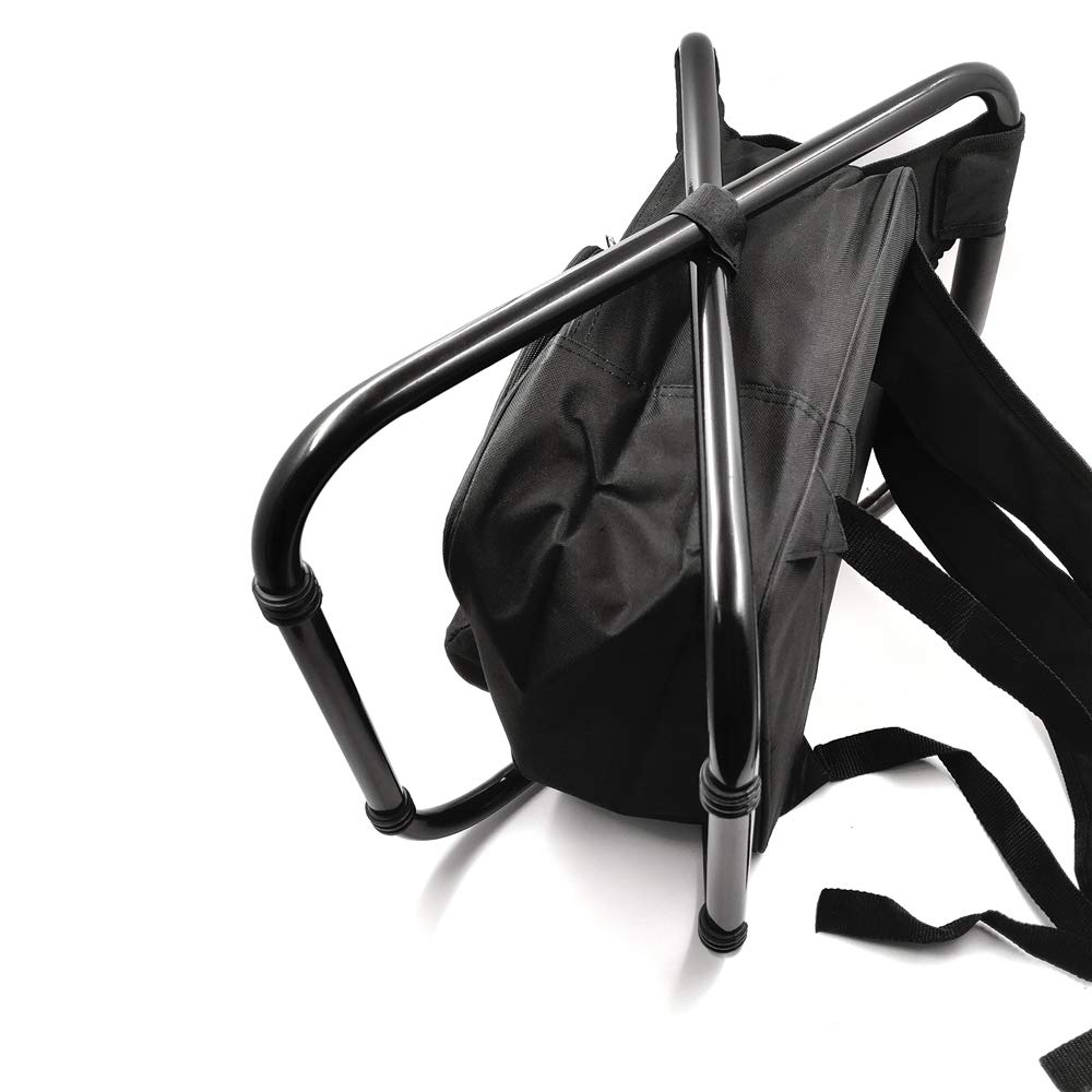 Portable Folding Stool with Insulated Cooler Backpack - Lightweight Camping Chair for Beach, Fishing, Hiking & Outdoor Adventures - Perfect for Picnics, Tailgating & Travel