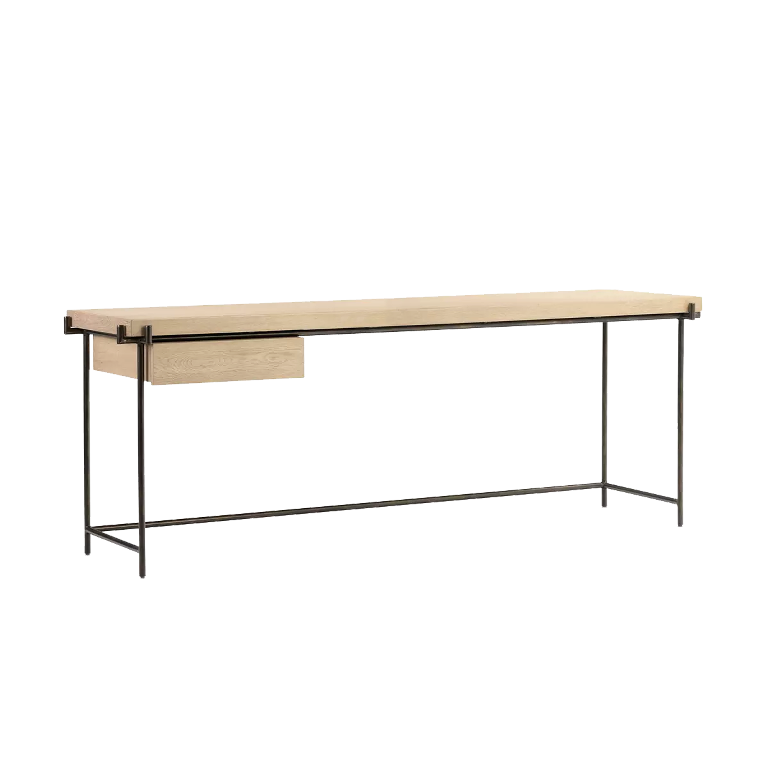 Mason Desk 102672363000 - Modern Home Office Desk with Storage Shelf | Study & Work from Home Workspace Solution