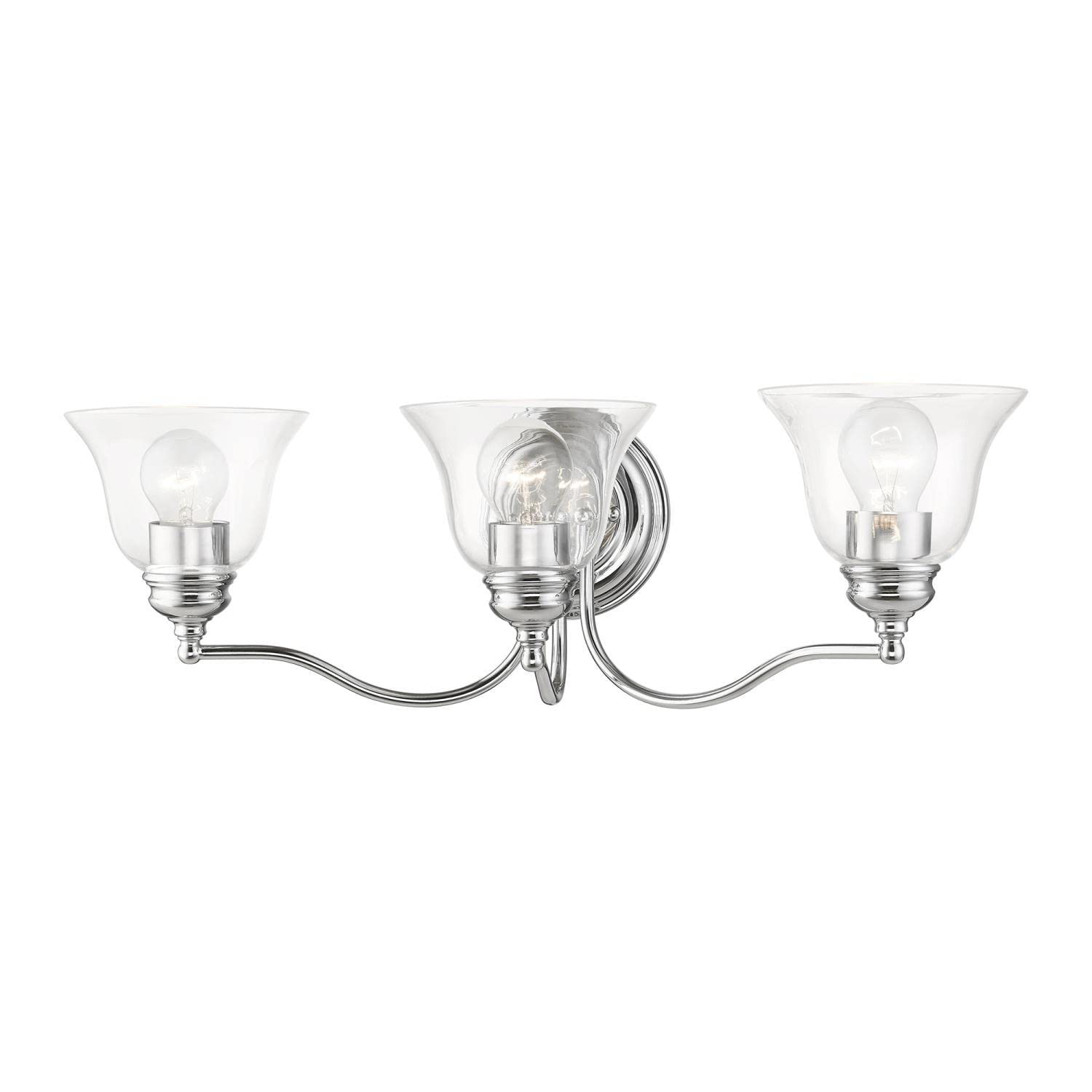 Moreland 3-Light Bathroom Vanity Light Fixture - Transitional Style - 7.5