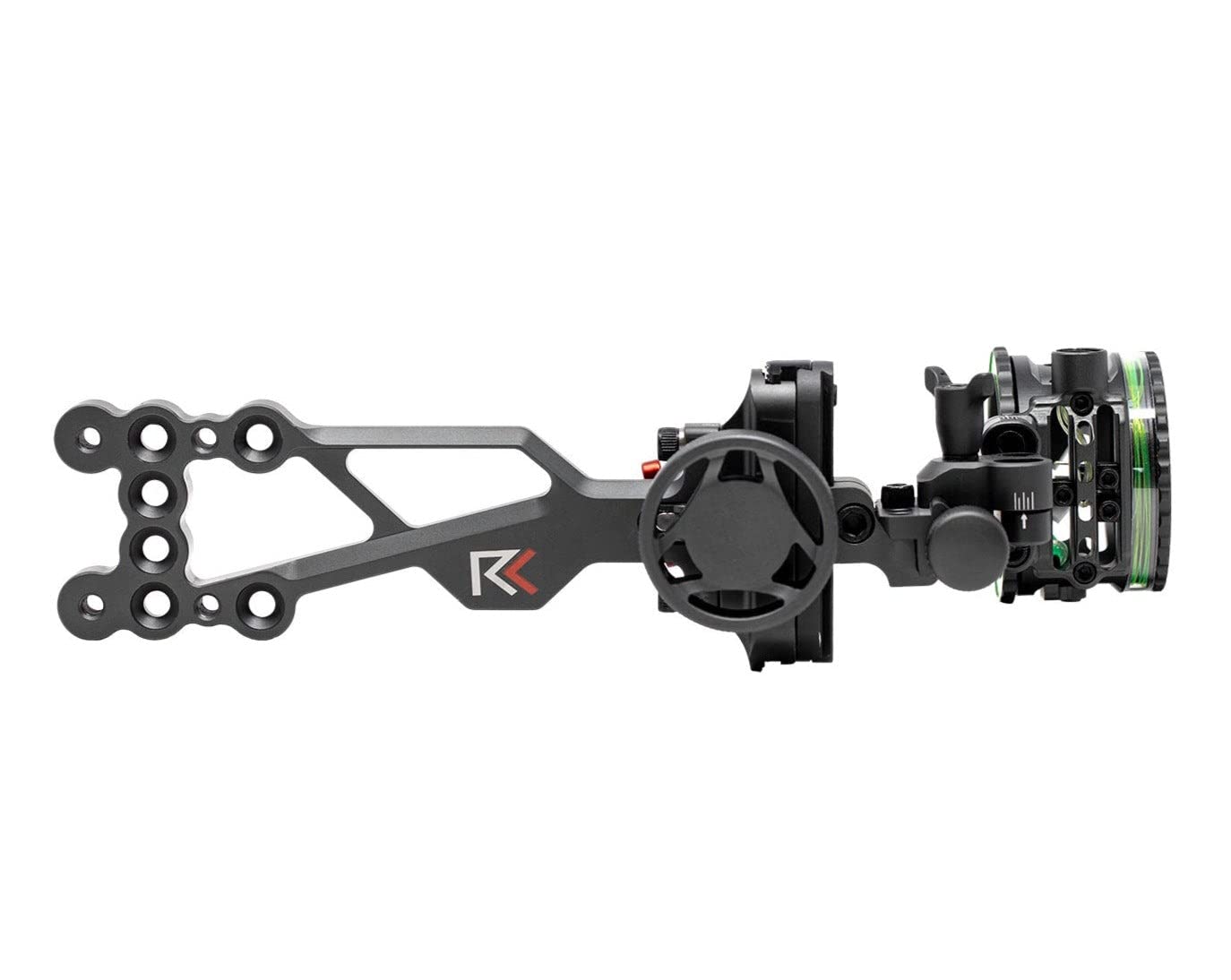 **Redline RL-2 Three Pin Slider Bow Sight - .019 Fiber Upper Pins & .010 Lower Pin with 2nd & 3rd Axis Adjustments - Enclosed Fiber Optic Ring - Black (Right Handed) - Perfect for Archery Hunting, Target Practice & Bowfishing**