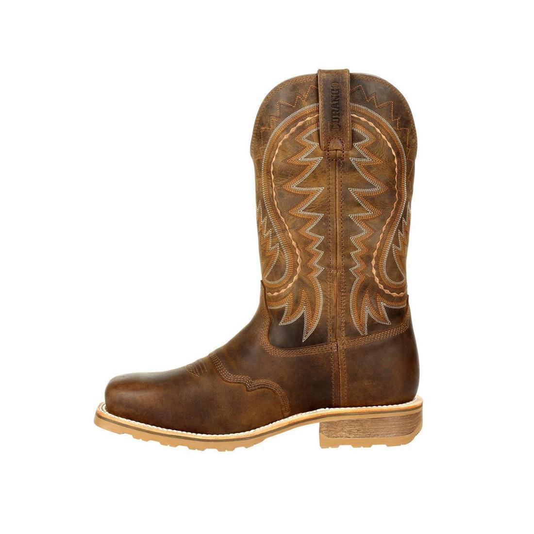 Maverick Pro Steel Toe Waterproof Western Work Boots for Men - Tan Leather Safety Shoes for Construction, Ranch & Outdoor Work