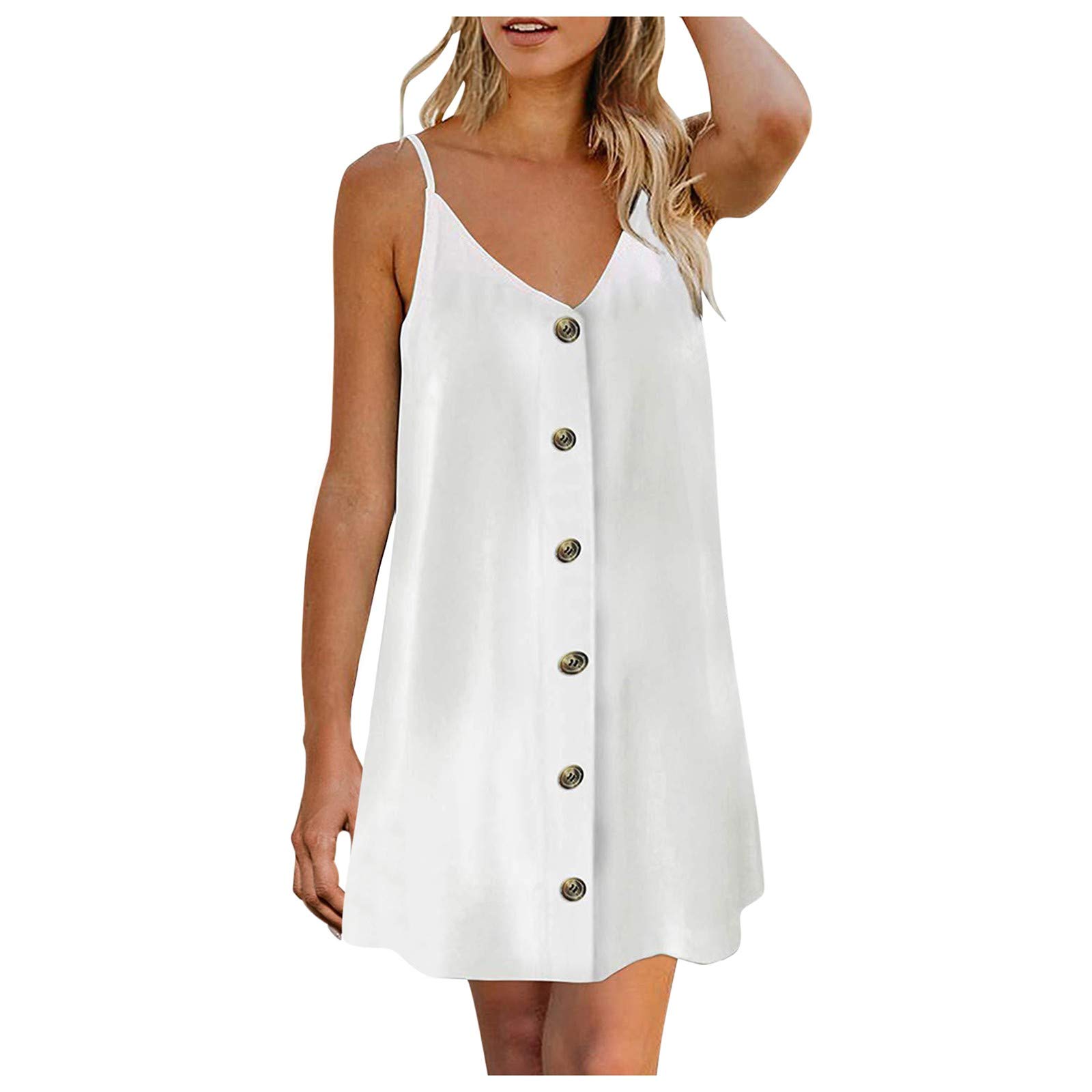 Women's Casual Summer Dresses - Knee Length Backless Suspender Maxi Dress | Sexy Leisure Outfit for Beach, Vacation & Date Night