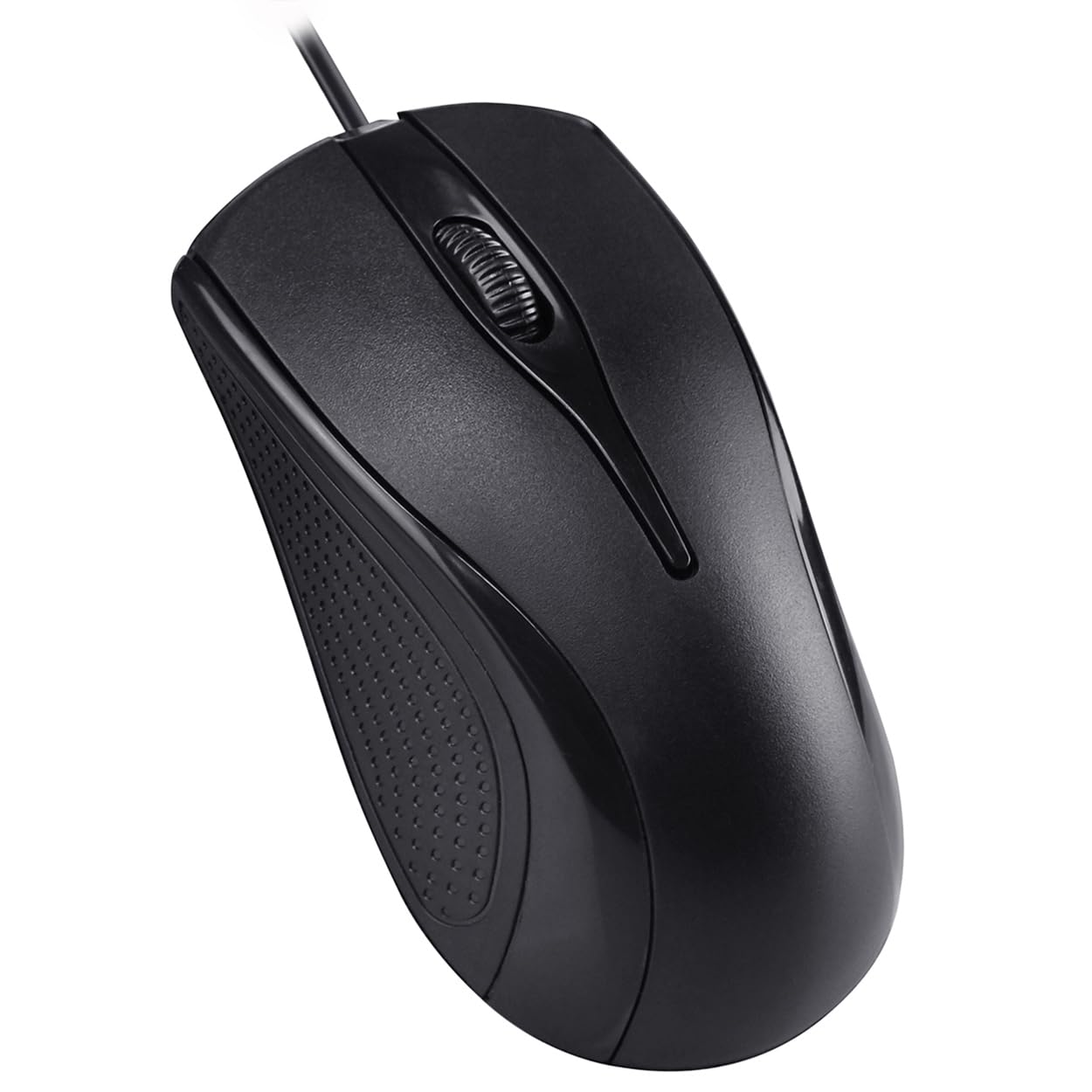 CiT USB Keyboard and Mouse Combo - Wired Ergonomic Desktop Set for PC, Laptop, Office & Gaming - Plug and Play (Black)