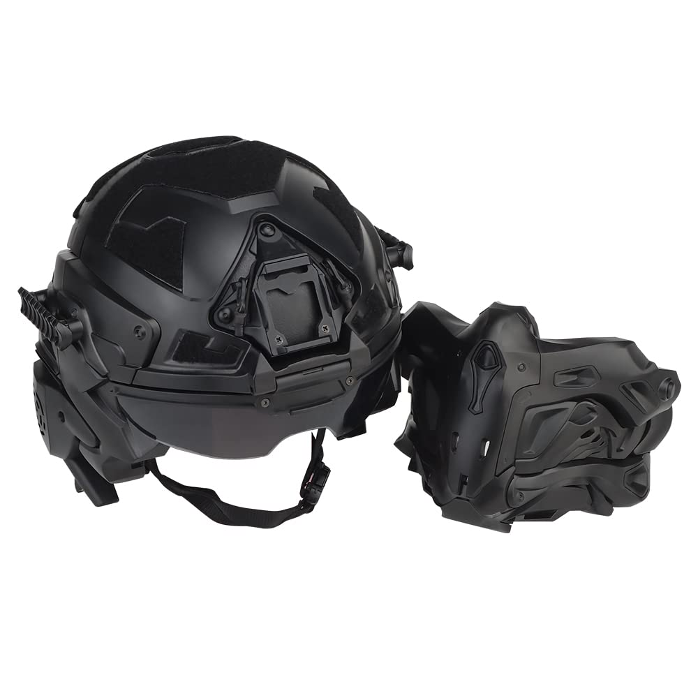 Tactical Airsoft Full Face Mask with Built-in Headset & Anti-Fog Fan Goggles - Ideal for CS, Paintball, Hunting & Outdoor Sports