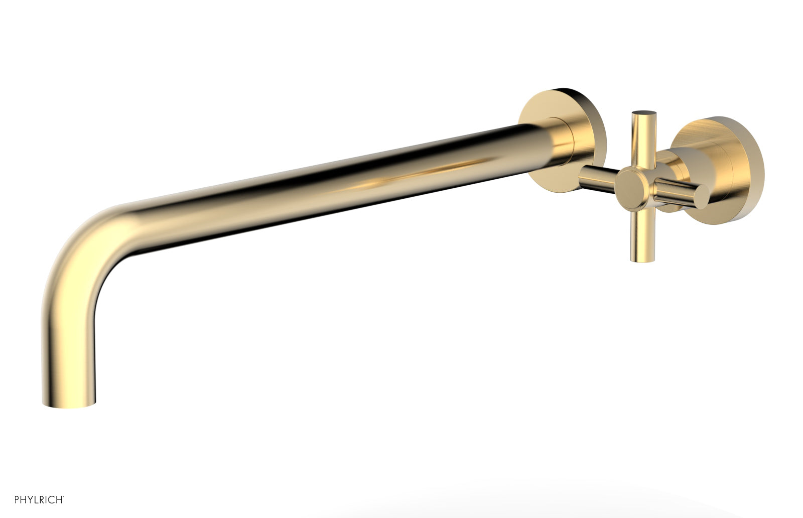 Basic 14 Single Handle Wall Mounted Lavatory Faucet Set with Cross Handle D131 18 - Perfect for Bathroom Sink, Powder Room & Guest Bath Installation