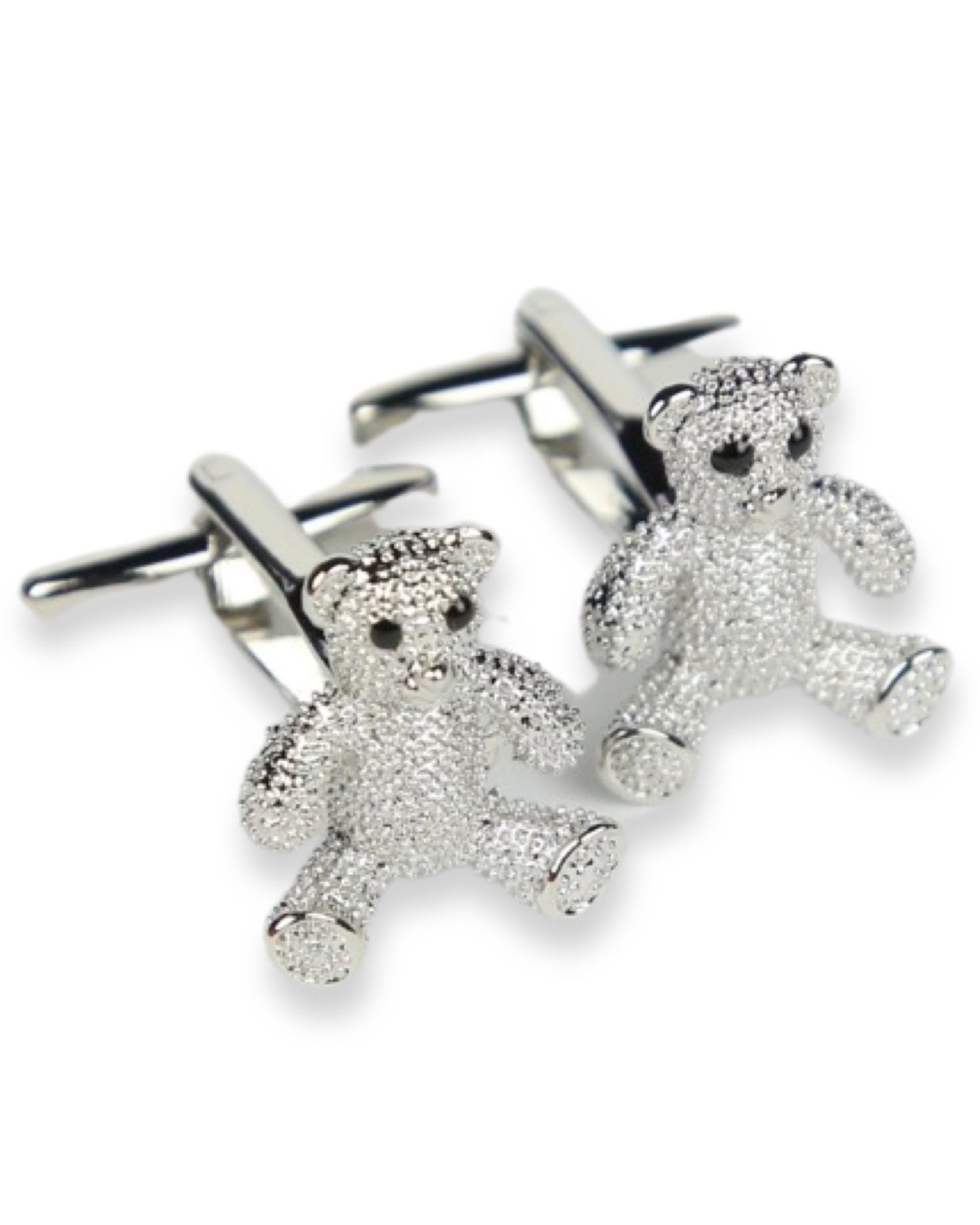 DÉCLIC Teddy Bear Cufflinks for Men - Elegant Animal Shaped Dress Shirt Accessories - Perfect for Weddings, Business Meetings & Formal Events