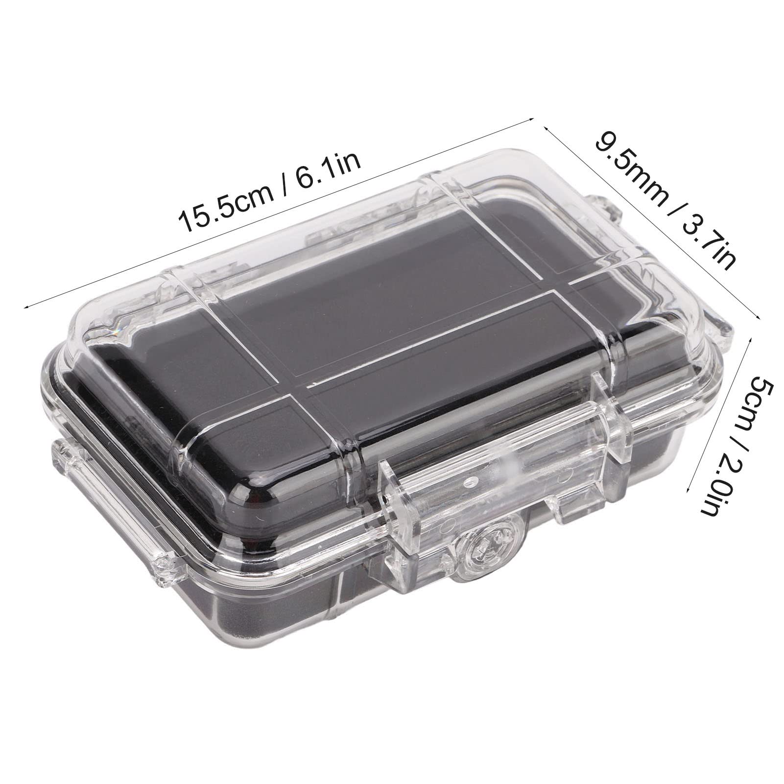 Qiilu Shockproof Plastic Storage Box with Shock Absorption Liner - Airtight Transparent Case for Outdoor Camping, Travel & Equipment Protection (Small Size) - Perfect for Electronics, Tools, First Aid Kits & Valuables