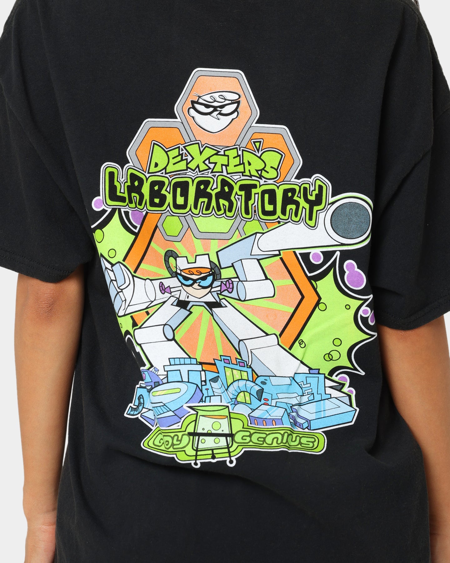 Vintage Boy Genius Graphic T-Shirt - Black Wash Distressed Style - Perfect for Casual Wear, Street Fashion & Retro Outfits
