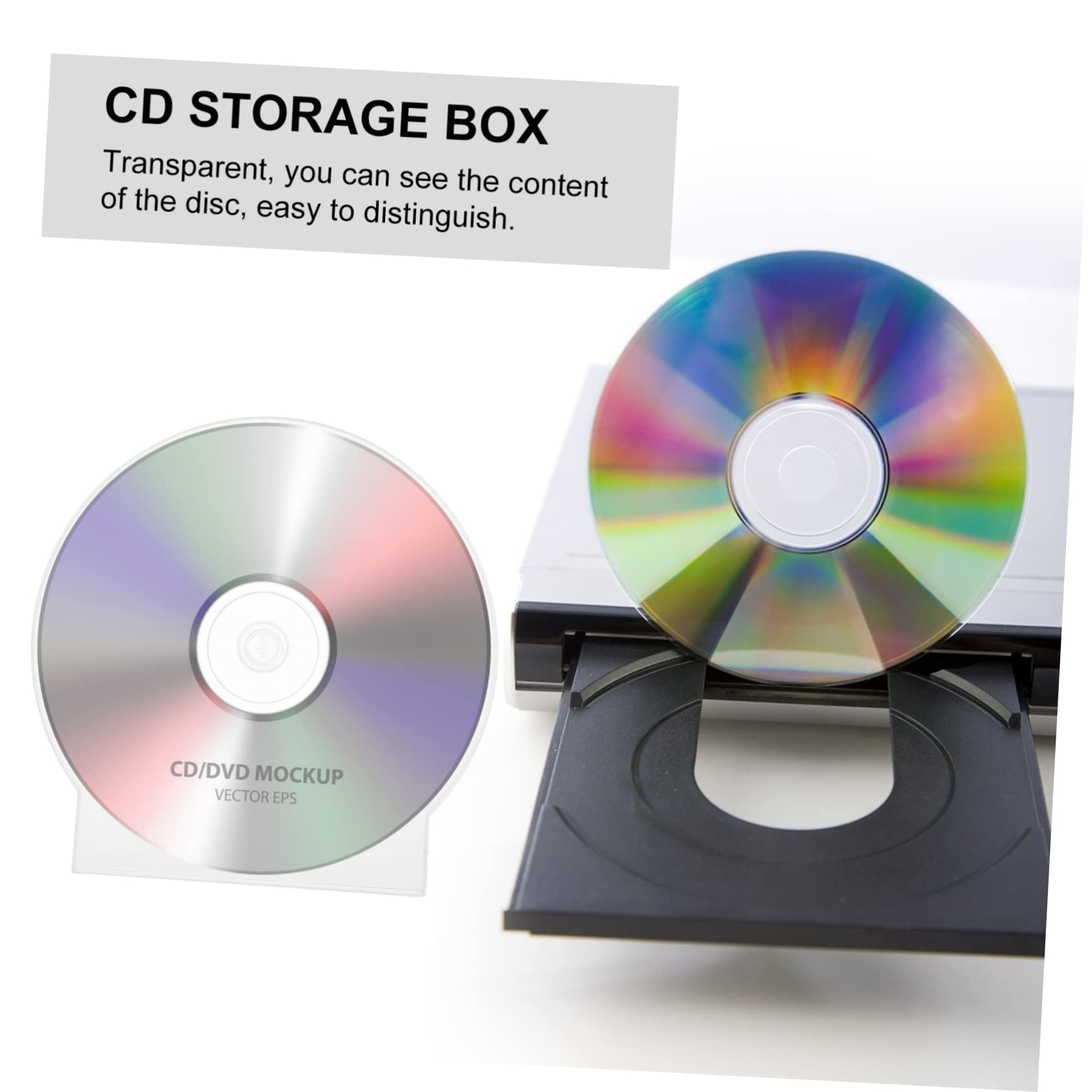 Homoyoyo 30 Pack Clear CD DVD Storage Cases - Thick Plastic Clamshell Disc Holders for Travel, Round Transparent DVD Cases with Organizer Binders | Perfect for Music, Movies, Data Backup & Media Collections