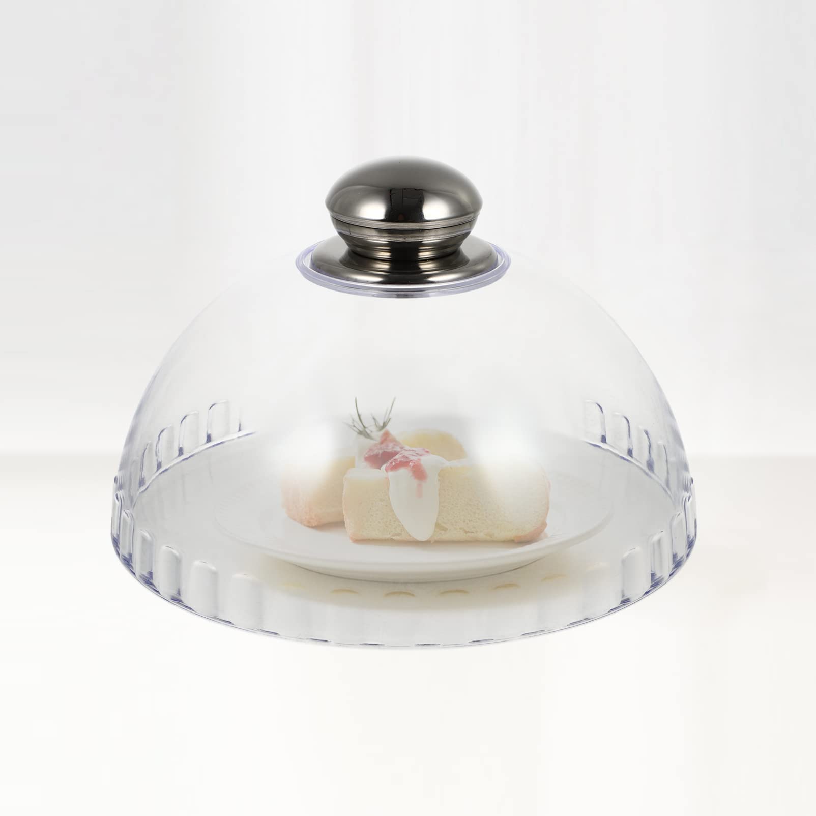 LIFKOME Clear Acrylic Cake Dome - 12 Inch Round Plastic Cake Stand with Cloche Cover for Dessert Display, Pastry Showcase, and Wedding/Birthday Party Table Decor