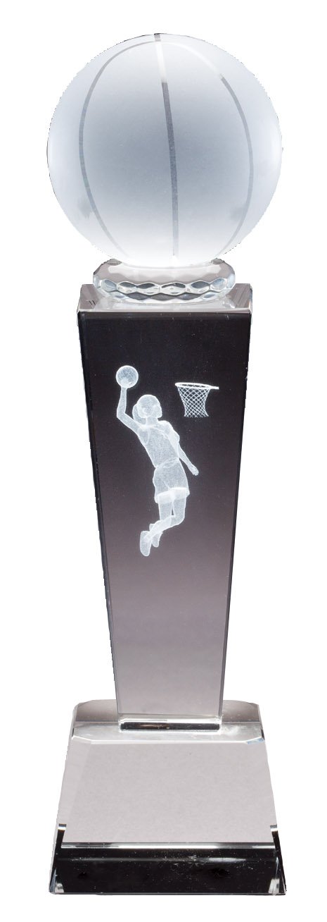 Crystal Female Basketball Trophy - 8.75