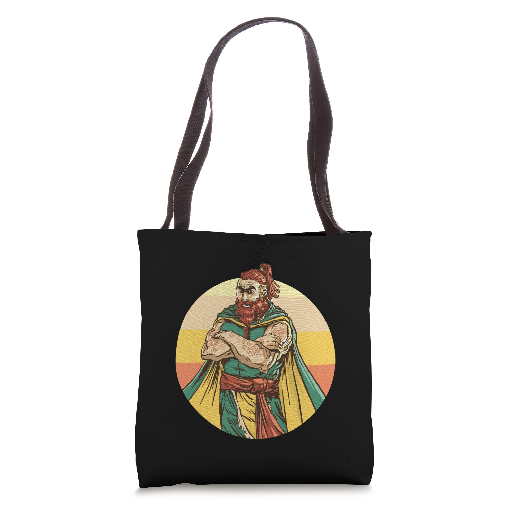 Angry Viking Man Tote Bag for Men - Durable Canvas Shoulder Bag - Perfect for Work, Gym, Travel & Shopping