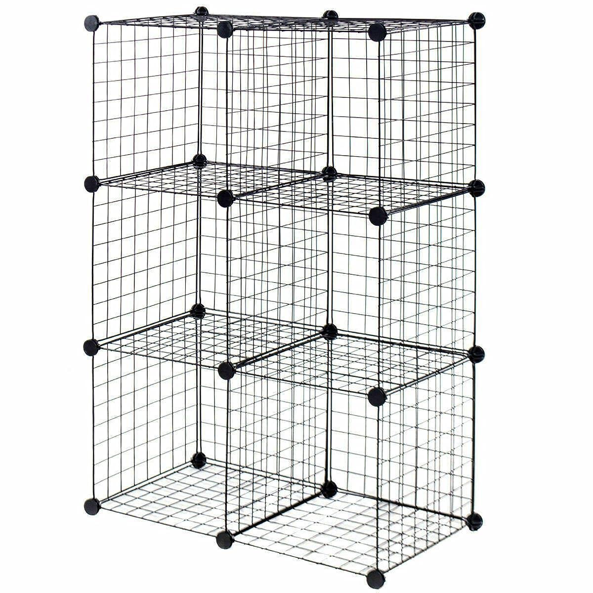 VeahUS 6-Cube Storage Shelf Organizer - Floor Standing Bookcase for Home Office, Bedroom & Bathroom | Wall Decor & Storage Solution for Books, Toys & Essentials