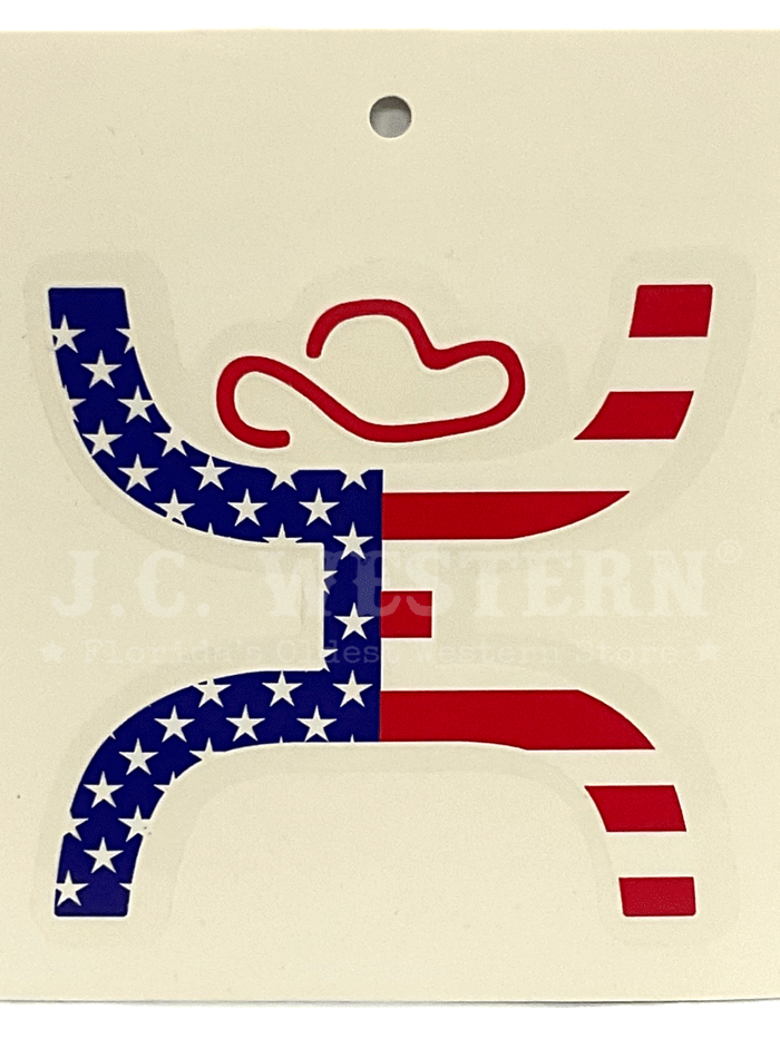Hooey ST1003RDBL Patriotic American Flag Sticker - Red, White & Blue Decal for Cars, Laptops & DIY Crafts - Perfect for 4th of July, Memorial Day & Patriotic Decor