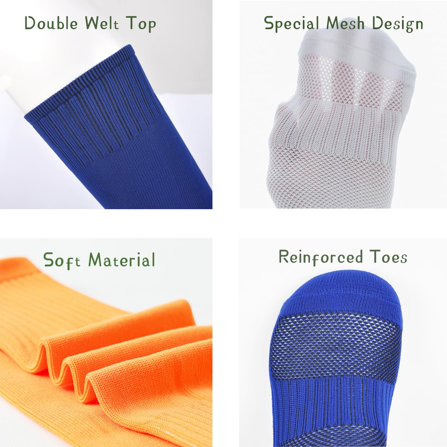 Marchare Boys Soccer Socks - Knee High Football Socks for Toddlers & Kids - Breathable Sports Socks for Boys and Girls - Perfect for Soccer, Football, and Athletic Training