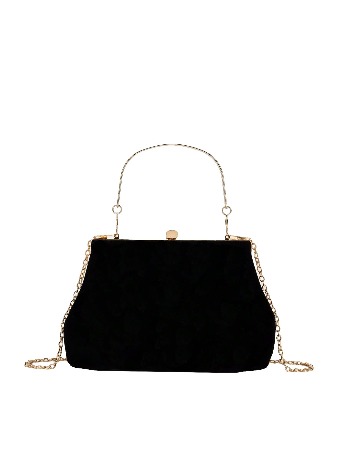 OYOANGLE Women's Evening Clutch Purse - Kiss Lock Top Handle Bag with Detachable Chain Shoulder Strap for Parties, Weddings & Formal Events | Elegant Solid Color Glamorous Handbag