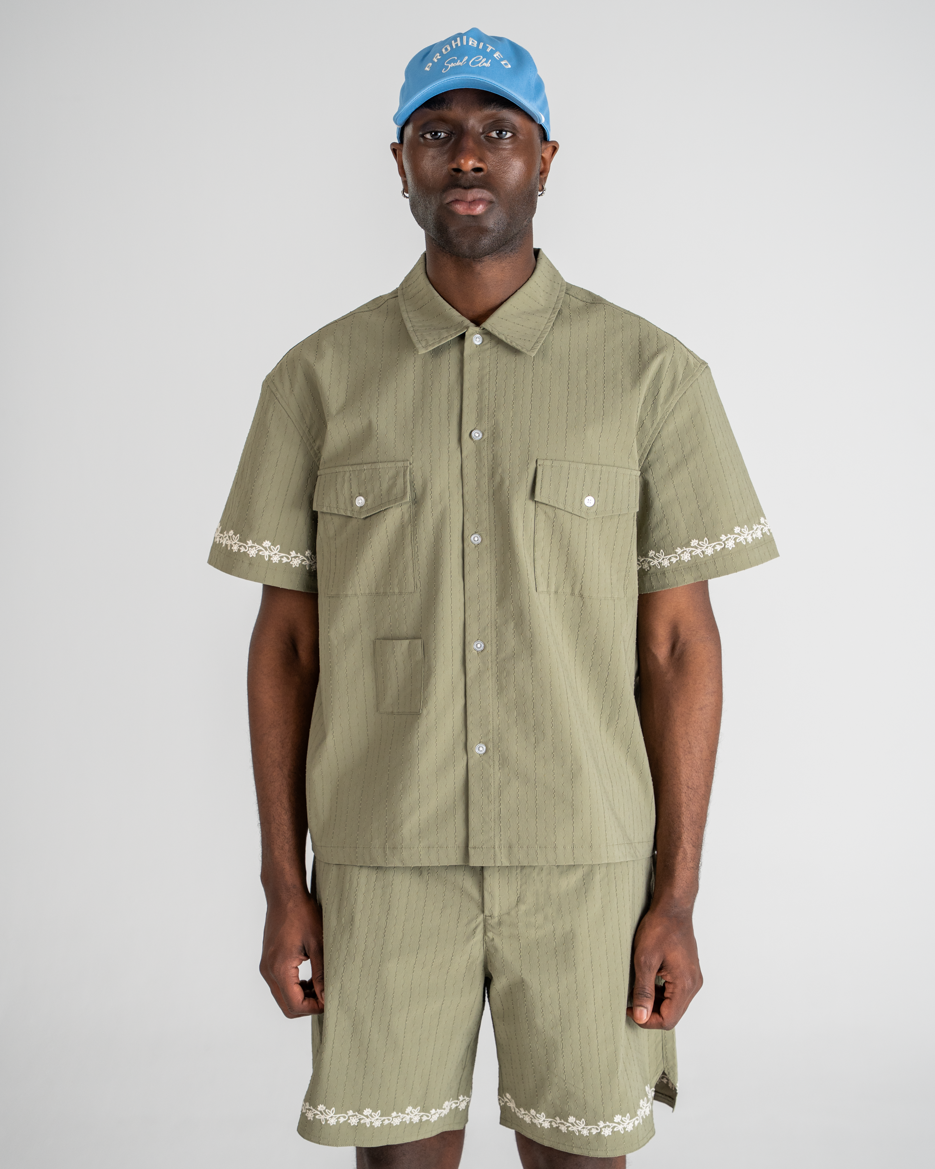 SC Western Shirt for Men - Stylish Green Cowboy Shirt with Pearl Snap Buttons | Perfect for Rodeo, Country Music Festivals & Western Fashion