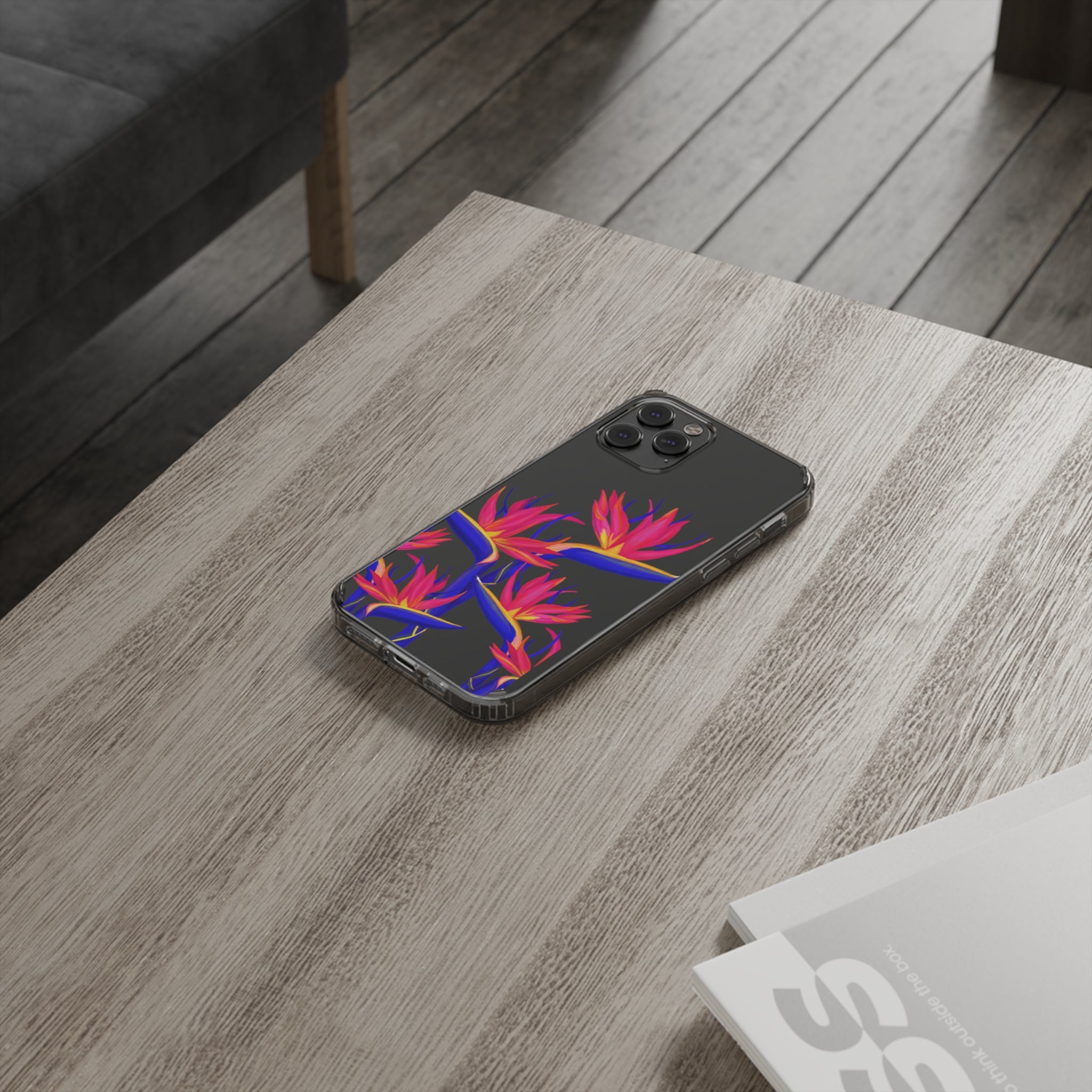 Pua Manu Neon Clear Phone Case - Shockproof & Scratch-Resistant Protective Cover for iPhone & Samsung - Perfect for Outdoor, Travel & Daily Use