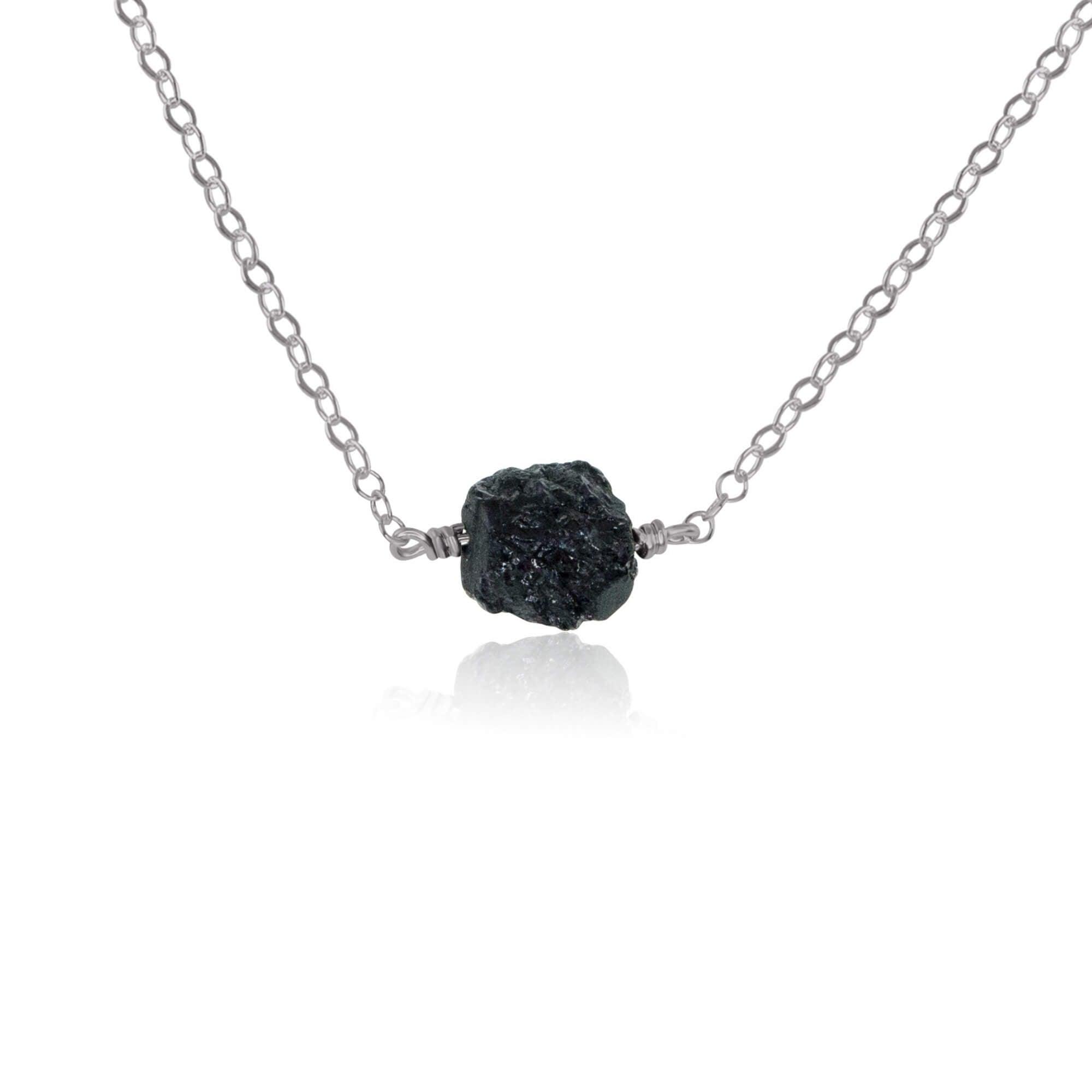 Natural Raw Black Tourmaline Crystal Pendant Necklace for Women - Protection Stone Jewelry for Energy Cleansing, Chakra Balancing & Spiritual Healing | Perfect for Meditation, Yoga & Everyday Wear