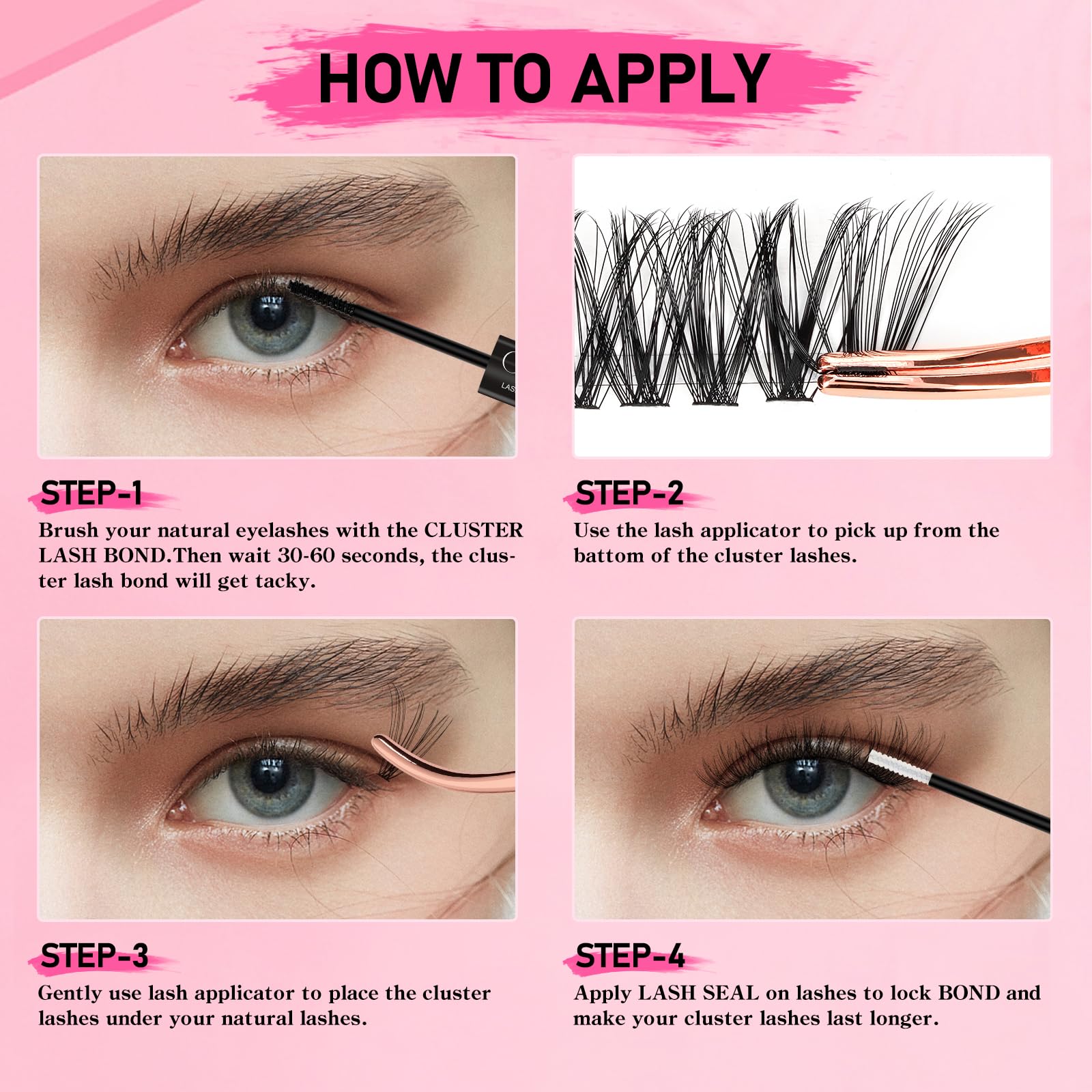 320 PCS Individual Lashes - Crislashes Lash Clusters 30D+40D Mixed D Curl 9-16mm, 16 Rows Reusable DIY Eyelash Extensions for Natural & Dramatic Look - Perfect for Daily Wear, Parties, Weddings and Special Occasions