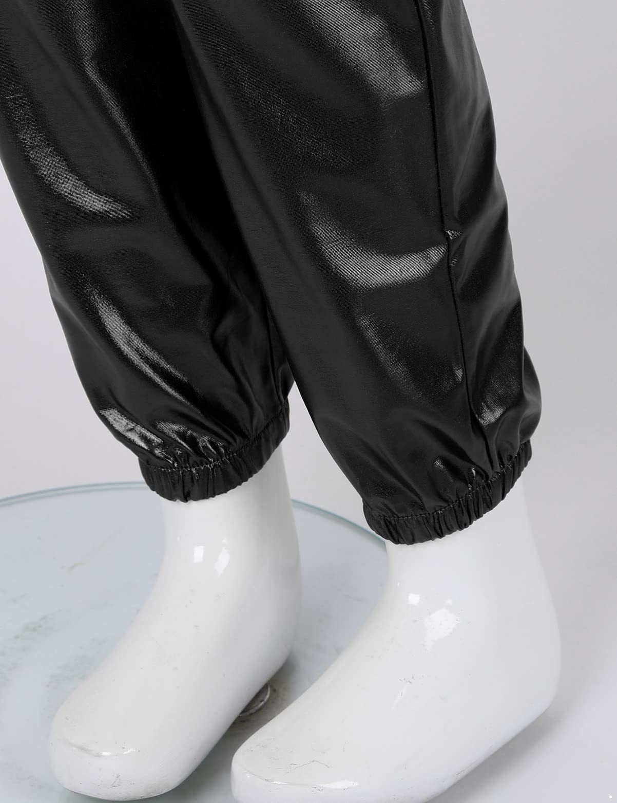 CHICTRY Kids Girls Shiny Metallic Jazz Dance Pants Hip Hop Sweatpants - Performance, Competition, Practice, Gym & Casual Wear