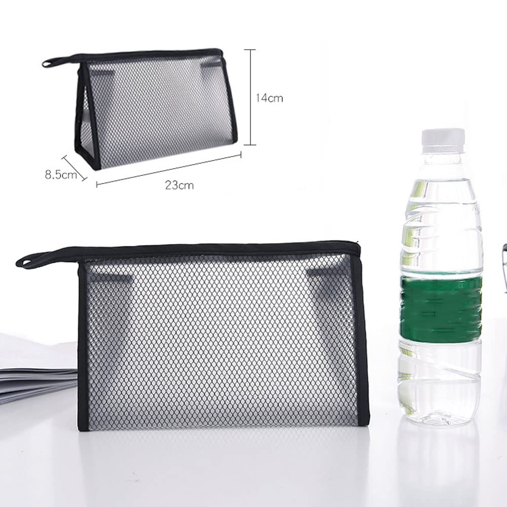 Clear Vinyl Travel Toiletry Bag - Waterproof Cosmetic Organizer for Makeup & Essentials