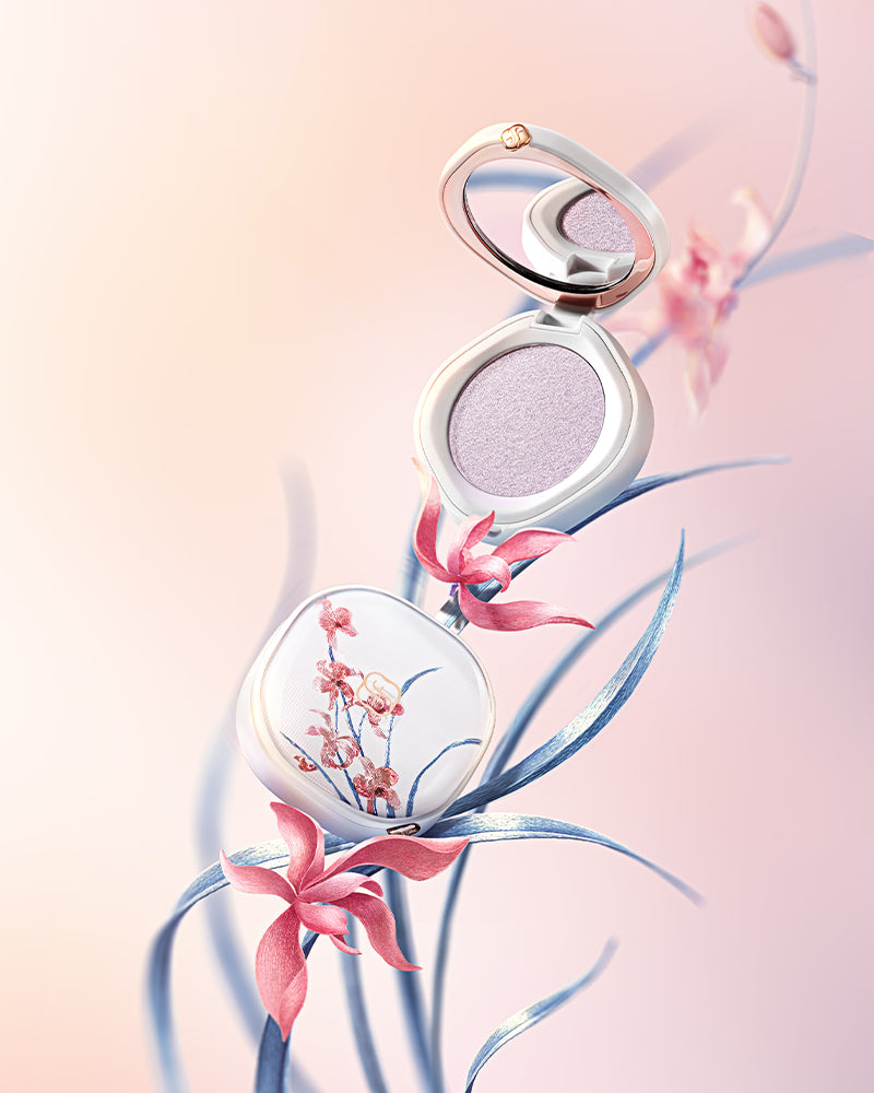 Gentle Waves Aqua Glow Highlighter - Ode to Embroidery Makeup Palette for Face & Body | Perfect for Bridal, Festival & Photoshoot Glow