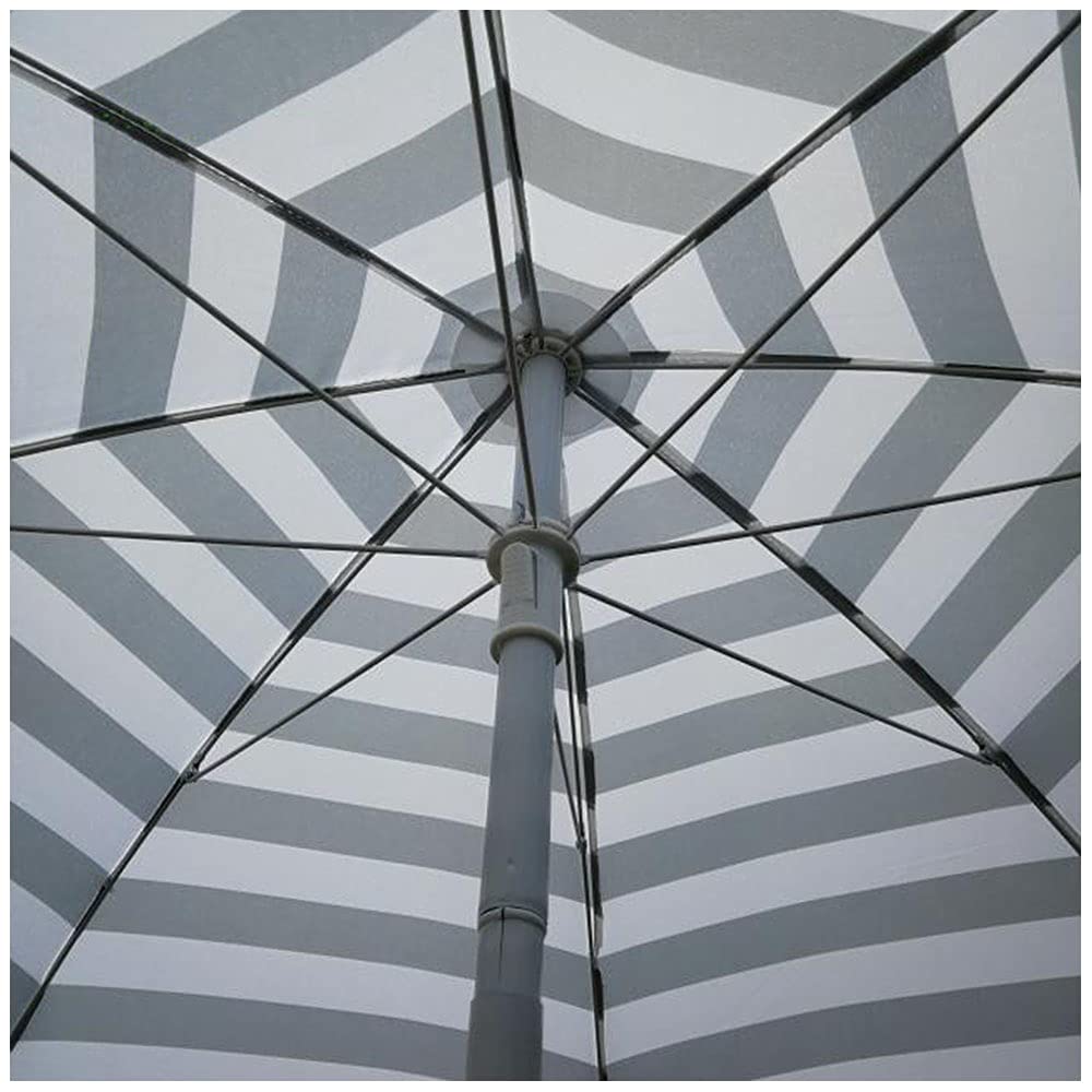 Y&J Outdoor Striped Garden Umbrella with UV Protection & Tilt Function - Perfect for Beach, Patio, Poolside, Backyard, Deck & Bar Use - Durable Sun Shade Parasol for Outdoor Relaxation & Entertainment