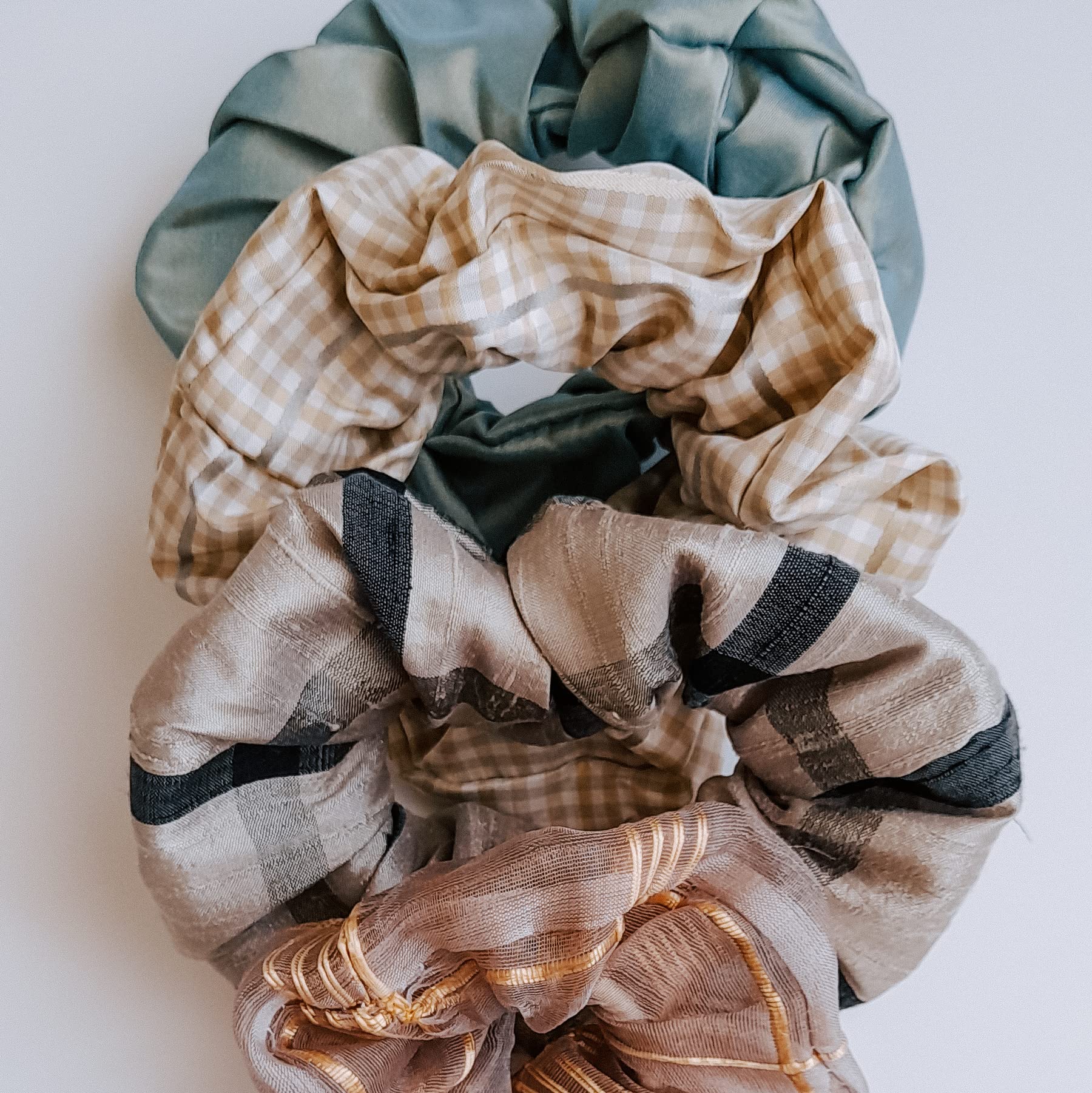 Handmade Silk Hair Scrunchies for Women - Ballet Hair Accessories & Sleep Scrunchies by IMEL Studio (100% Pure Silk) - Perfect for Dance, Yoga, Work & Everyday Use