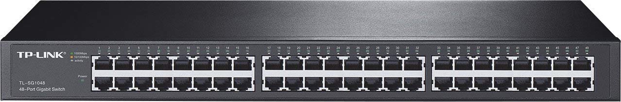 TP-Link TL-SG1048 48-Port Gigabit Ethernet Switch | Unmanaged Network Switch | 19-Inch Rack Mount | Steel Housing | Ideal for Office, Data Center & Home Network Expansion