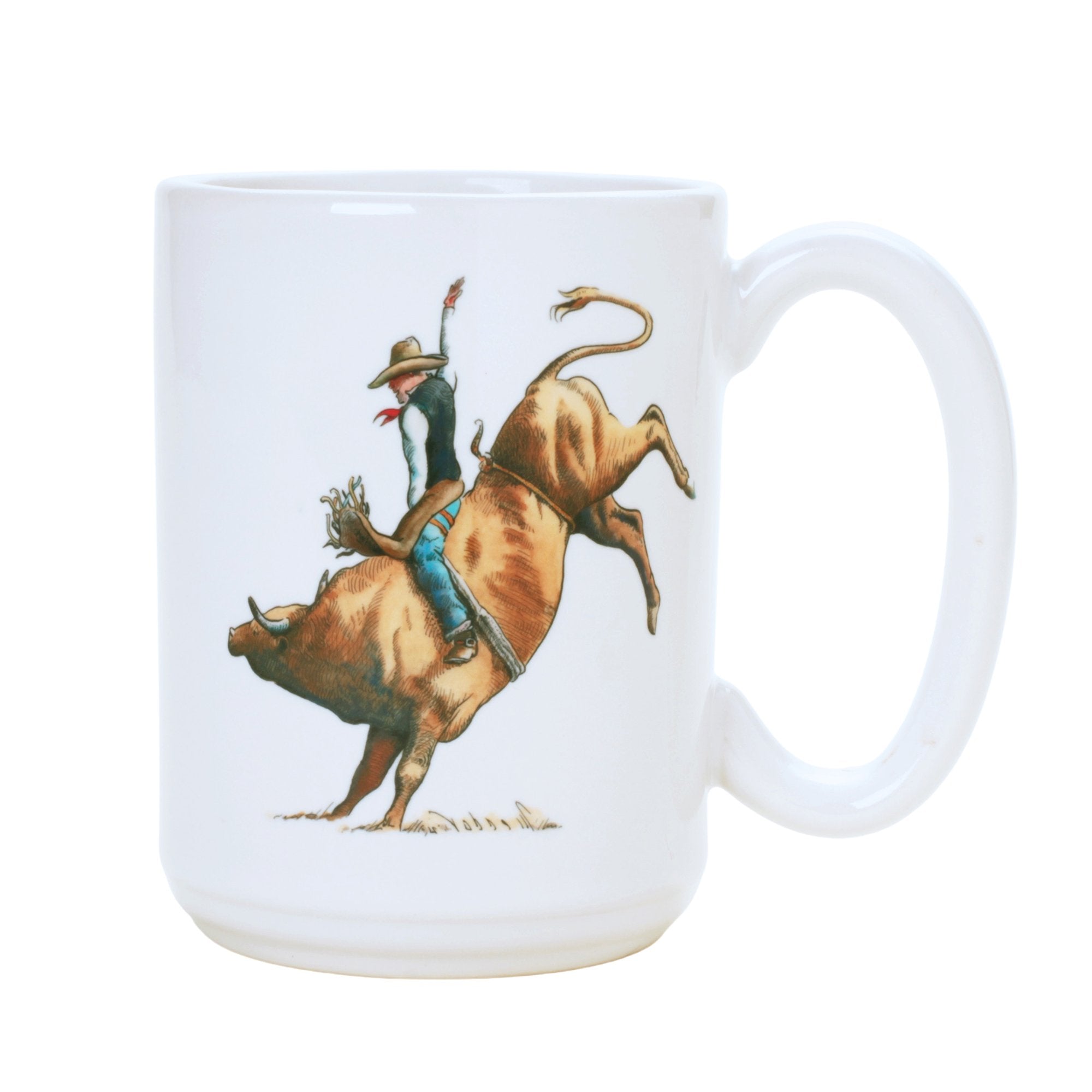 Bull Rider Rodeo Mug - 15 oz Insulated Coffee Cup for Cowboy & Western Enthusiasts | Perfect for Camping, Rodeos & Ranch Life