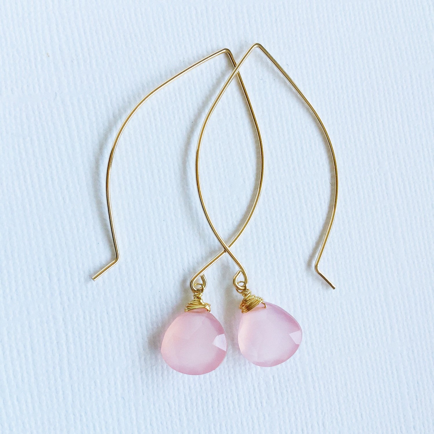 Kalena Pink Chalcedony Earrings (E251) – Elegant Gemstone Jewelry for Women, Perfect for Parties, Weddings & Everyday Wear