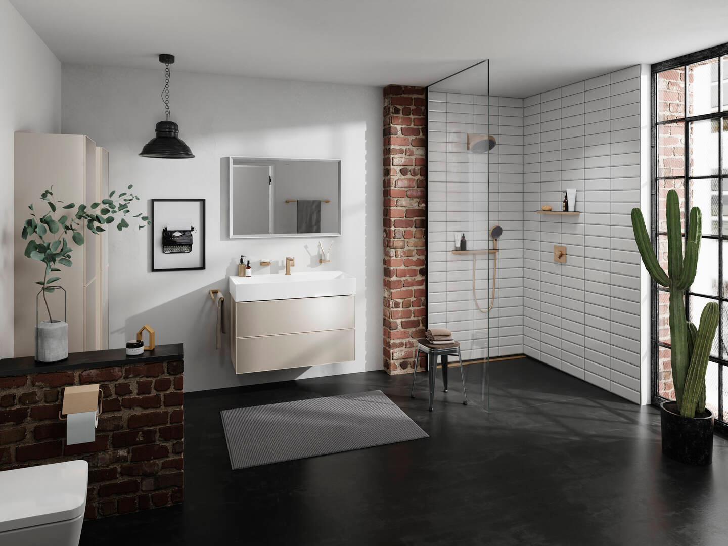 Hansgrohe AddStoris Brushed Bronze Toilet Paper Holder 41753140 - Perfect for Modern Bathrooms & Powder Rooms