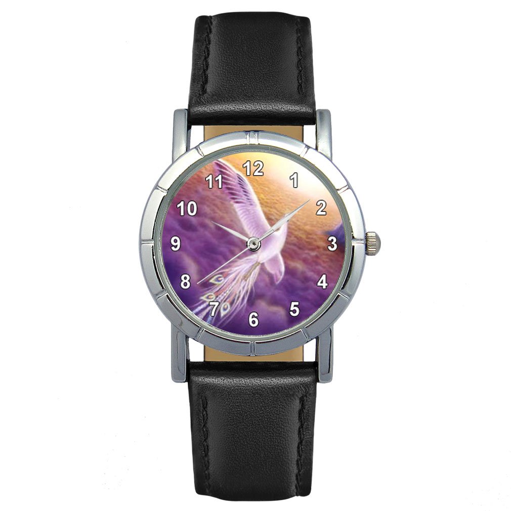 Timest Phoenix Women's Black Leather Strap Round Analog Quartz Watch SA1767 - Elegant Timepiece for Office, Party & Everyday Wear