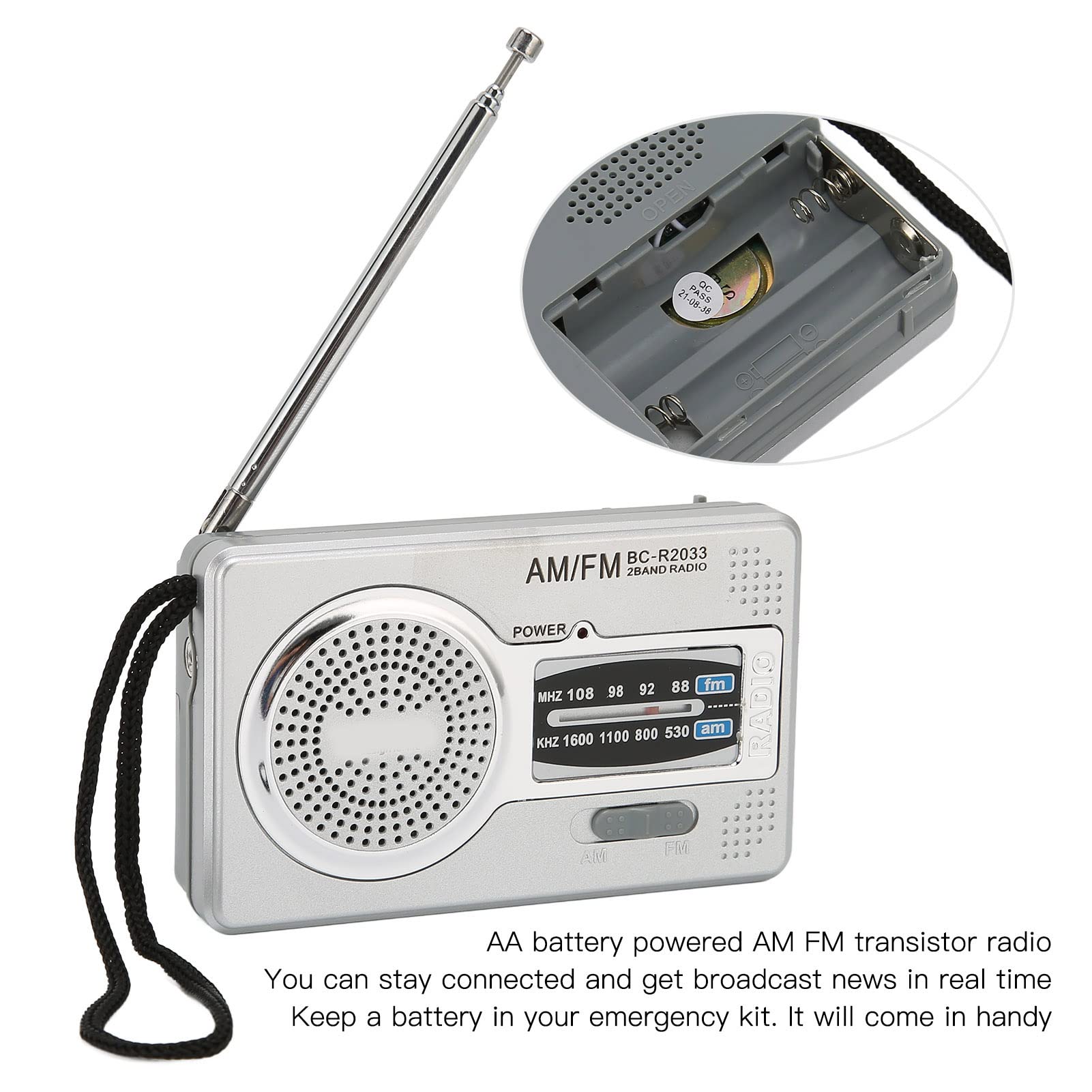Portable AM FM Radio with Built-in Speakers & DSP Chip - Mini Pocket Transistor Radio for Home, Travel, Camping, Emergency & Outdoor Activities | Perfect for News, Music & Weather Updates Anywhere