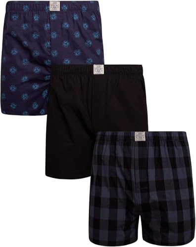 Indigo Plaid/Black/Indigo Print