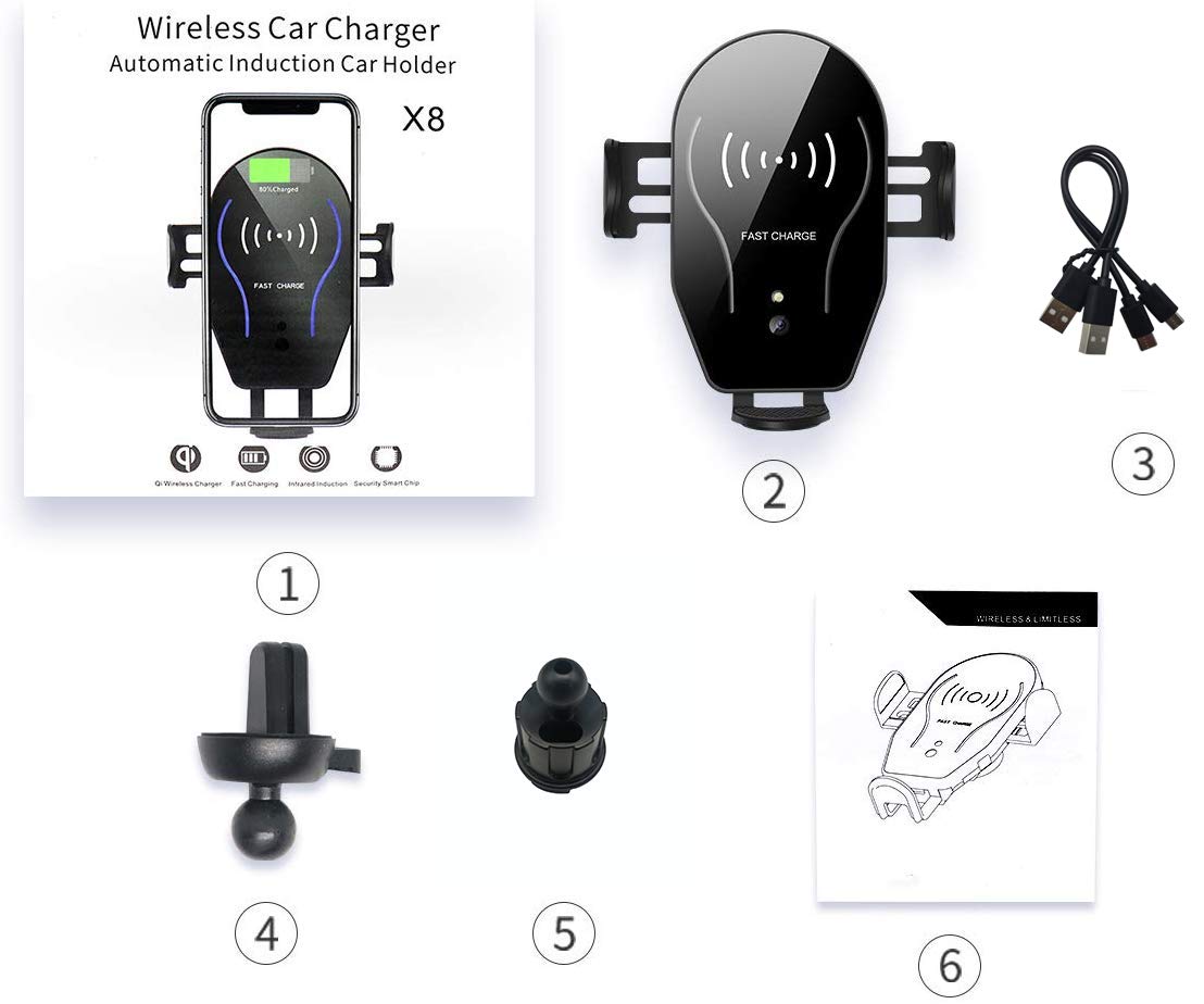 OYEFLY Universal 360° Adjustable Phone Holder for Smart Model 453 Forfour/Fortwo - Car Mount Compatible with Smartphones, GPS & Tablets | Wireless Charging | Perfect for Driving, Navigation & Hands-Free Calls