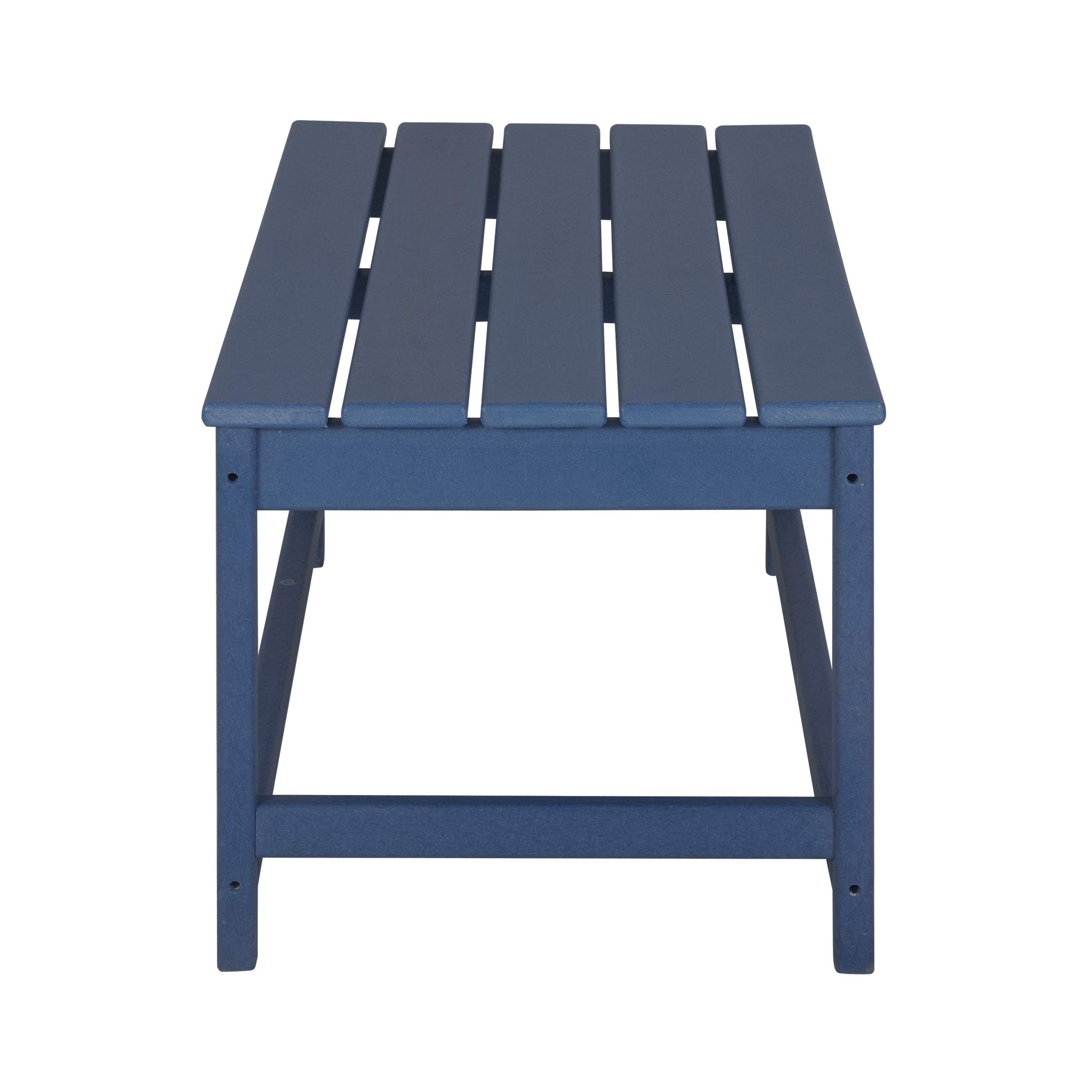 Adirondack Chairs Set of 3 with Table - Outdoor Folding Furniture for Garden, Patio & Camping (Navy Blue)